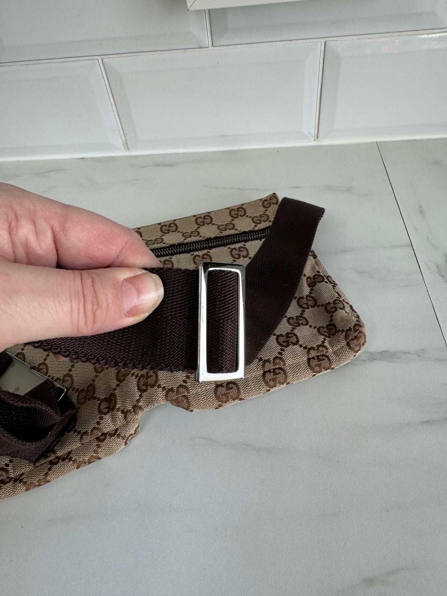 Gucci Waist/Belt Bag - Brown Monogram