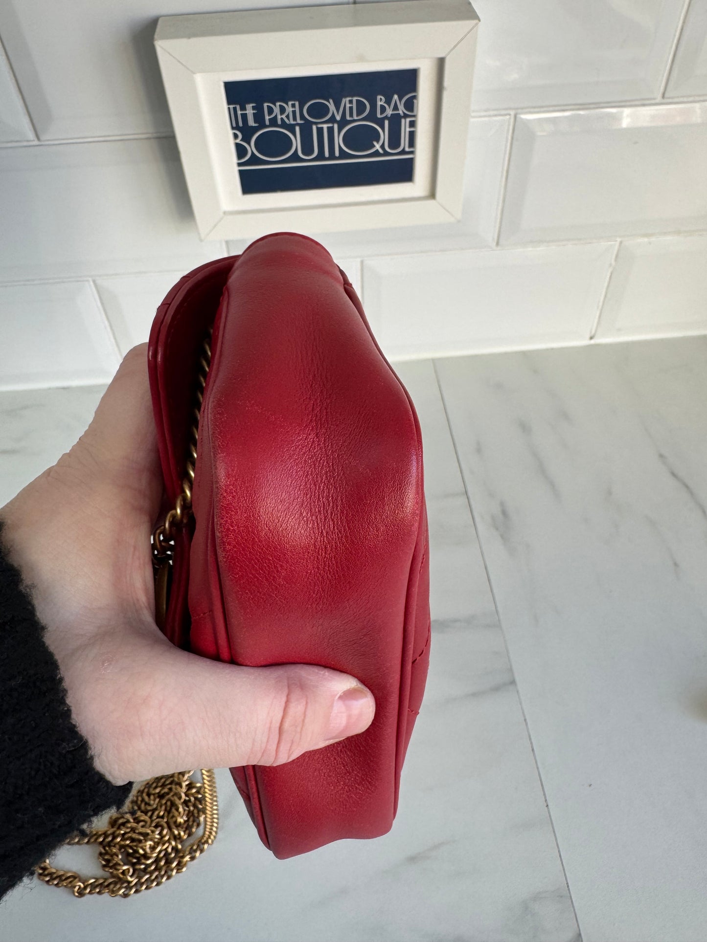 Gucci Super Mini Marmont - Red