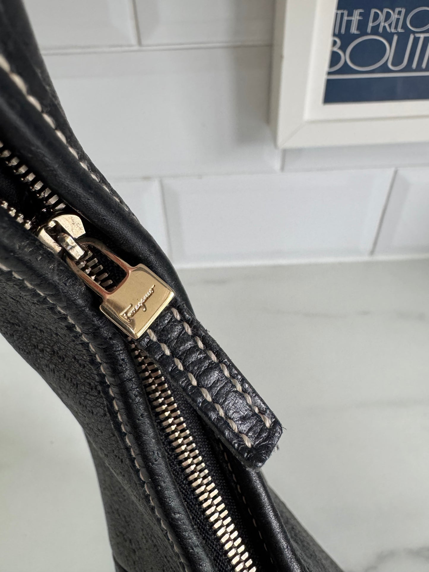 Ferragamo Gancini Shoulder Bag - Black