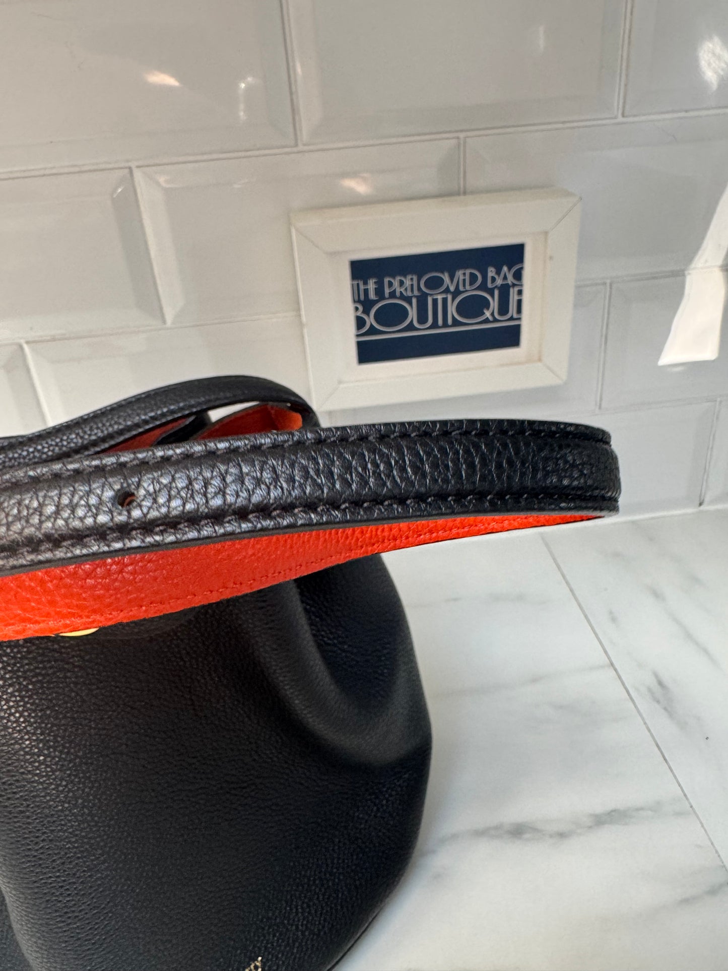 Mulberry Abbey Bag - Black and Orange
