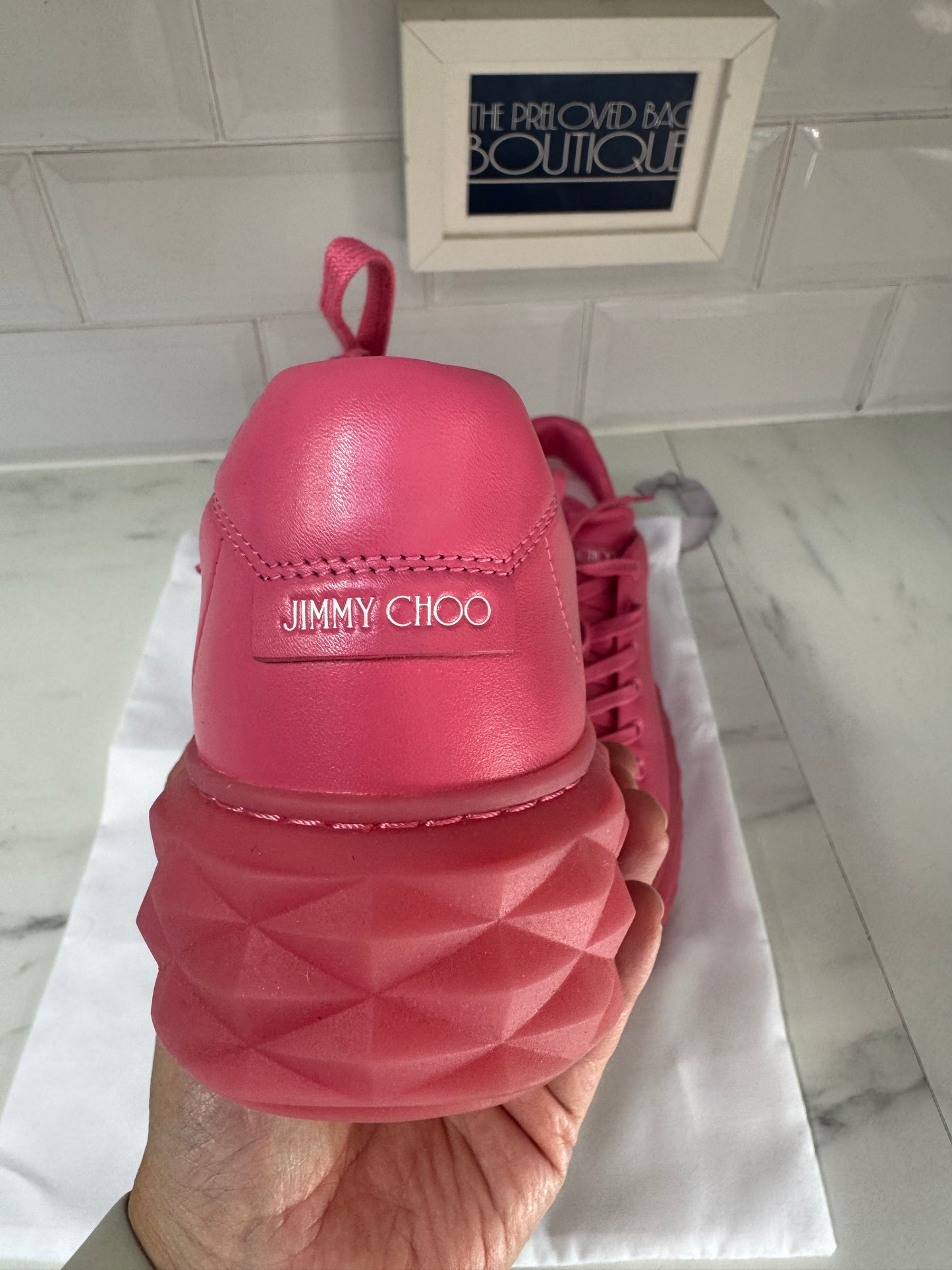 Jimmy Choo Diamond Light Maxi Trainers - Candy Pink