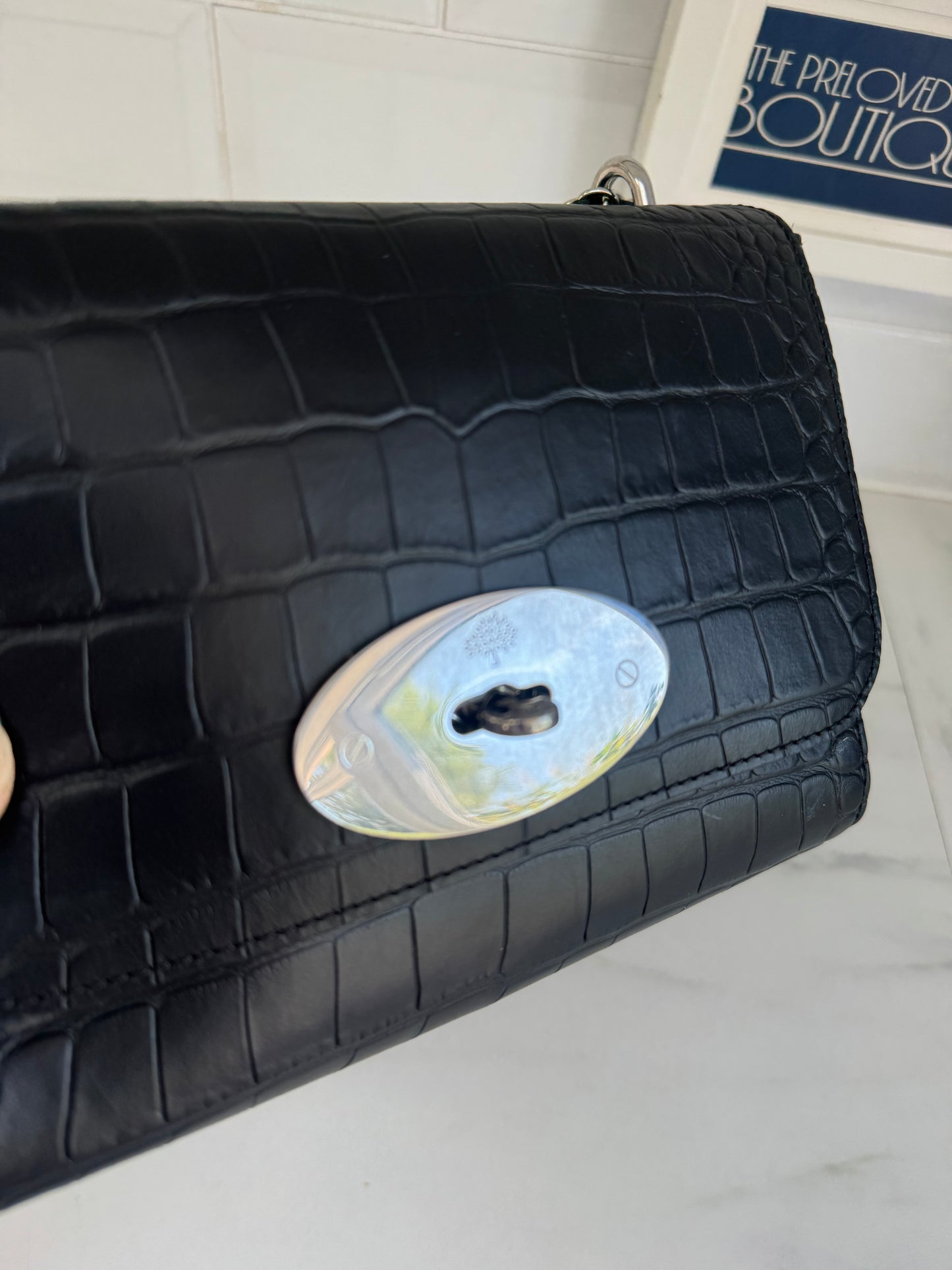 Mulberry Regular Lily -Black Croc