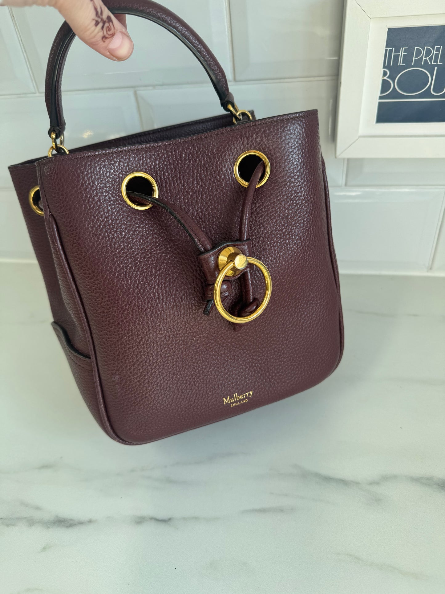 Mulberry Hampstead Bucket Bag - Oxblood