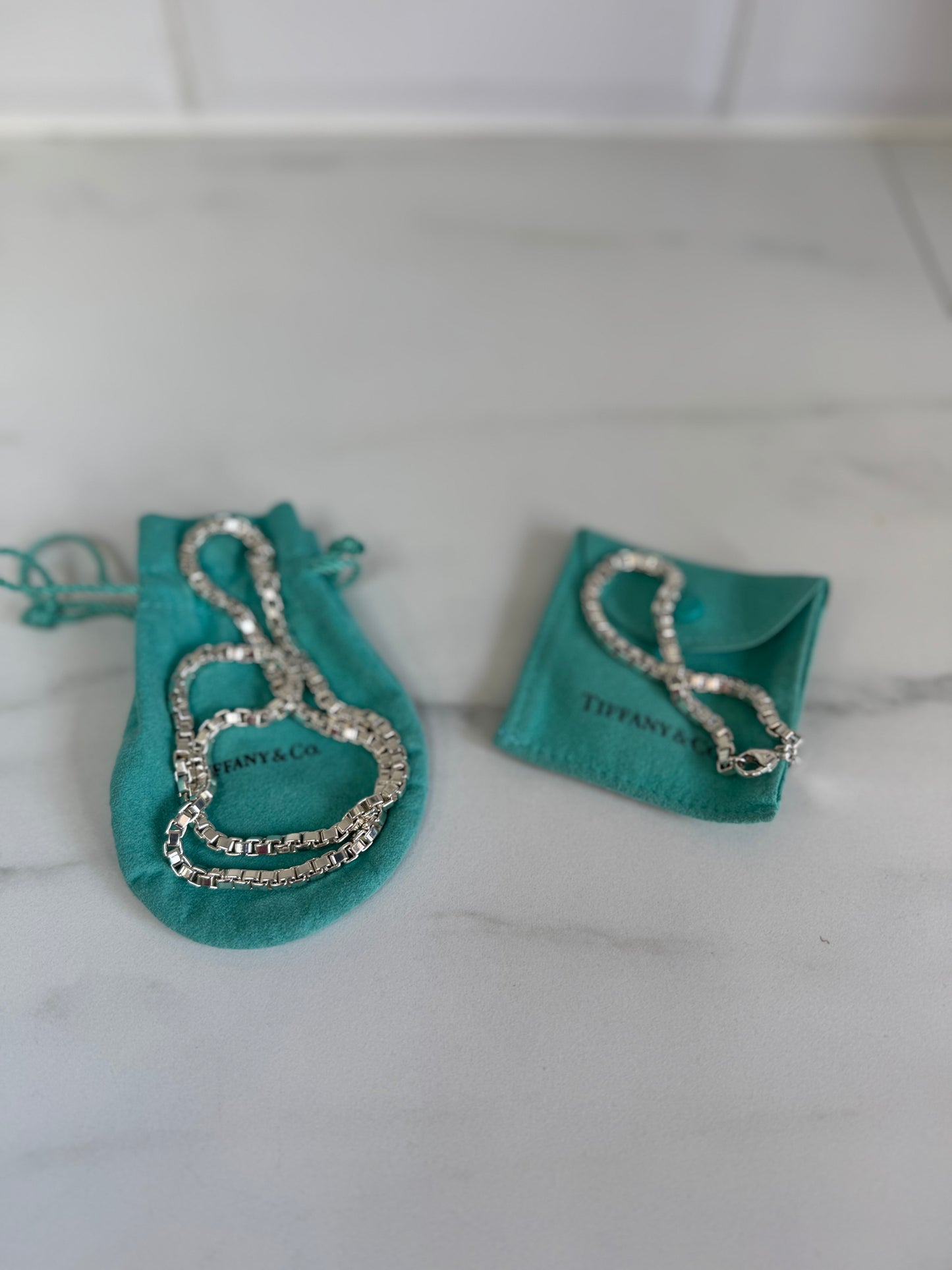 Tiffany & Co Venetian Links Necklace & Bracelet - Silver