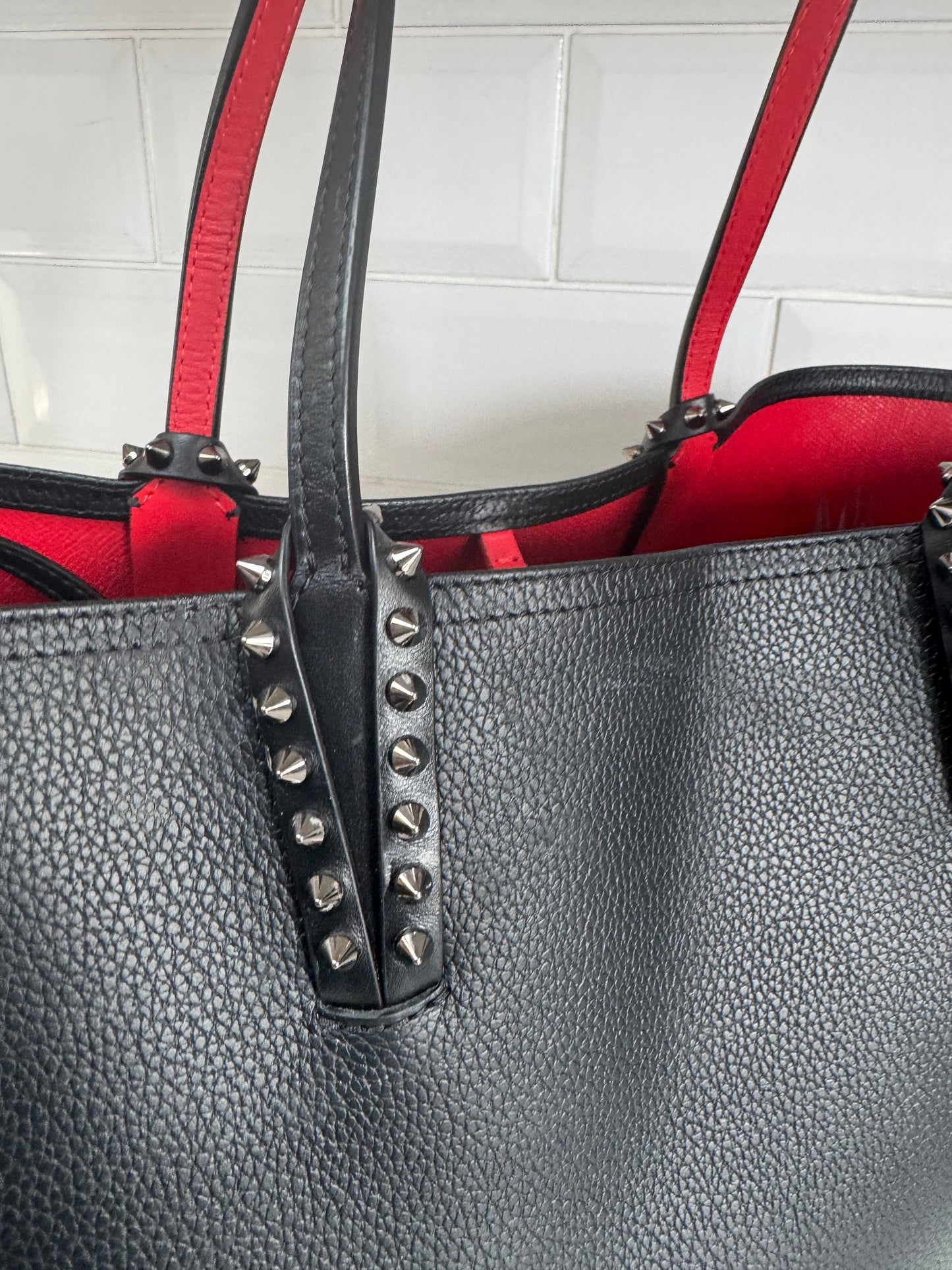 Christian Louboutin Cabata Tote - Black and Red