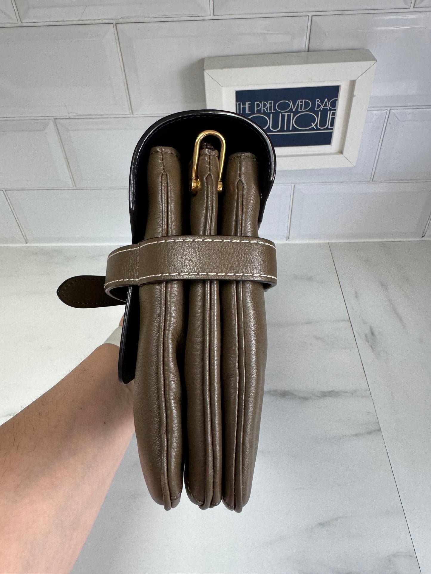 Mulberry Belted Bayswater Satchel - Dark Palm