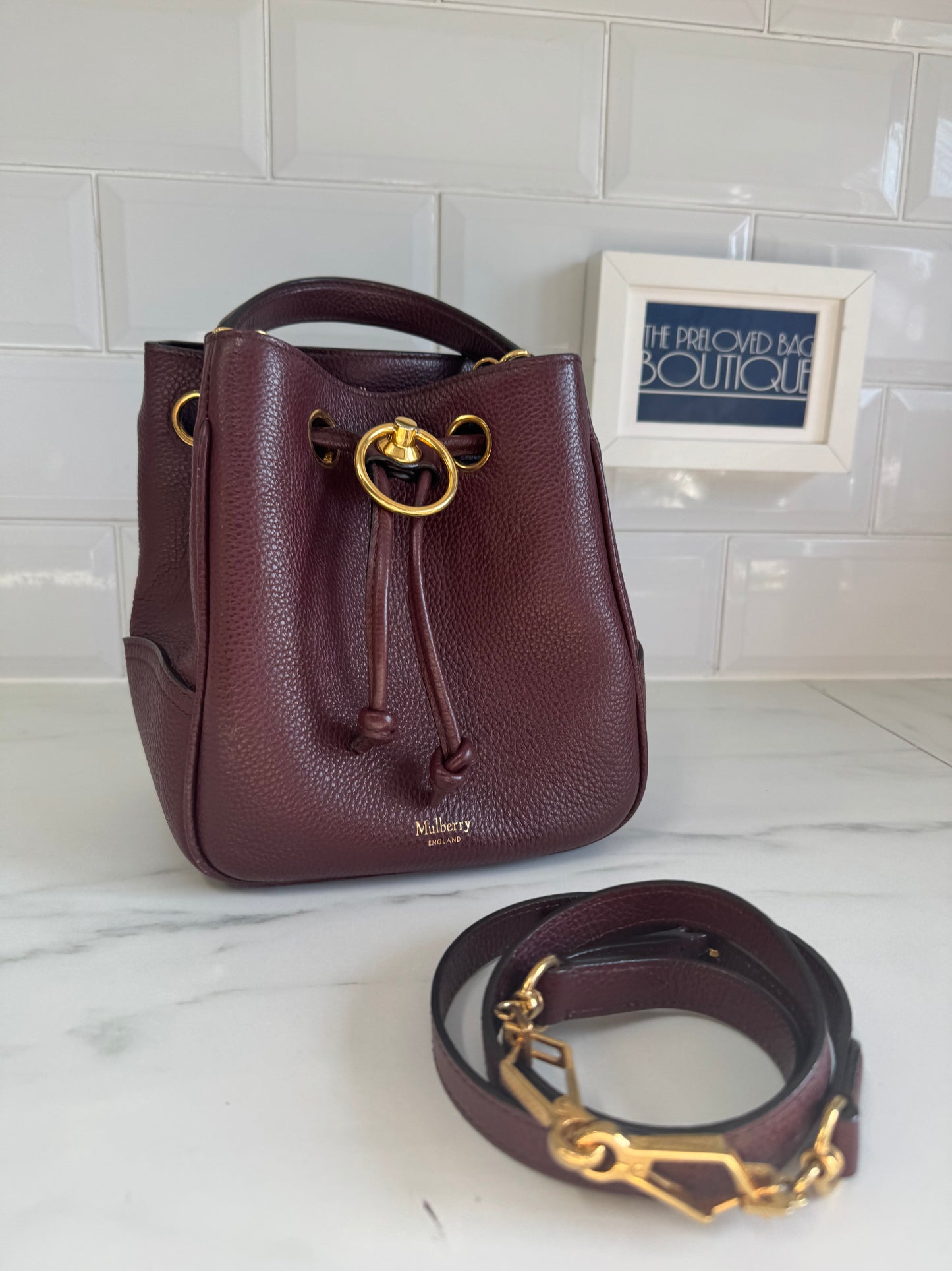 Mulberry Hampstead Bucket Bag - Oxblood