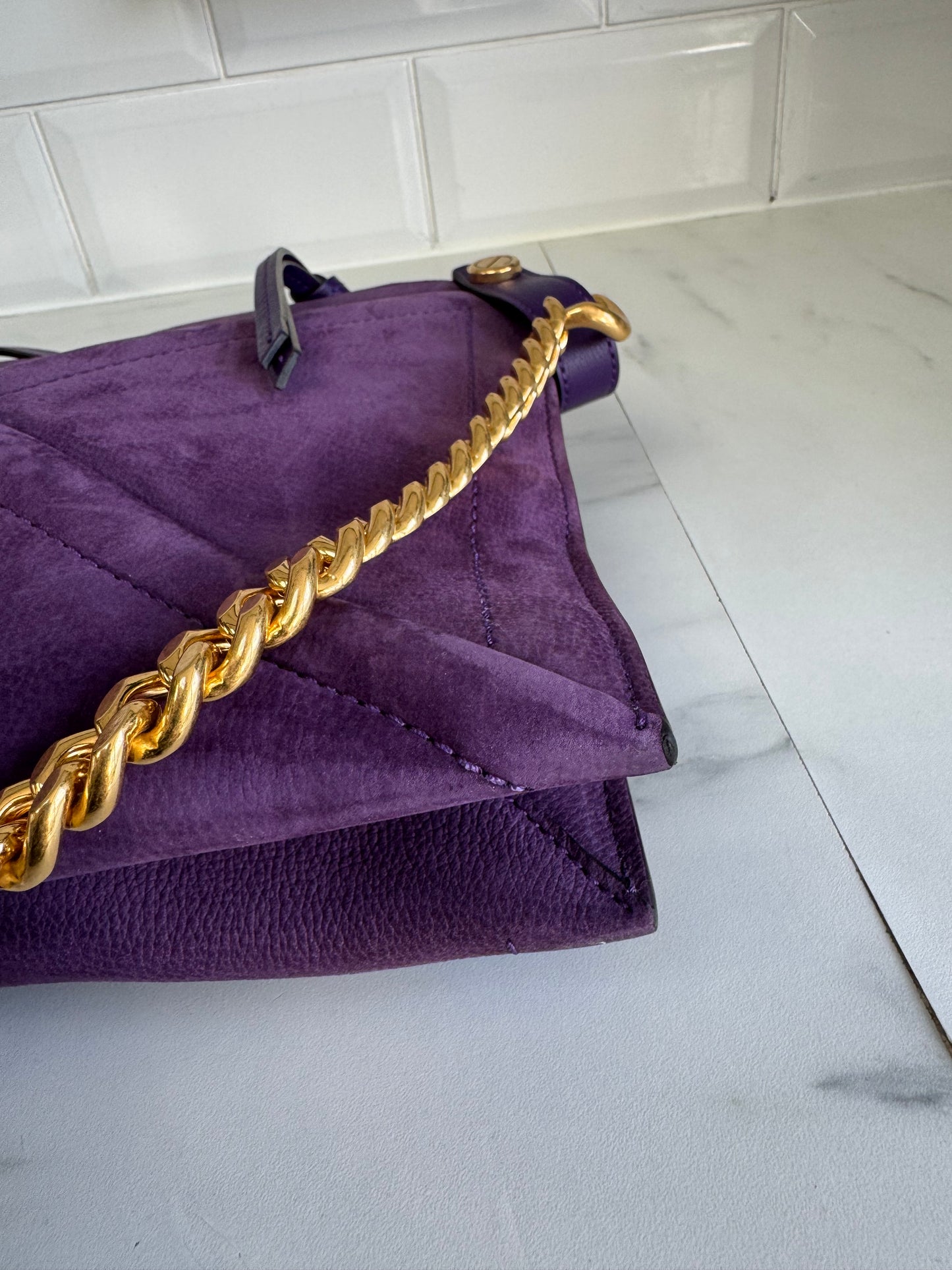 Mulberry M Zipped Pouch - Amethyst