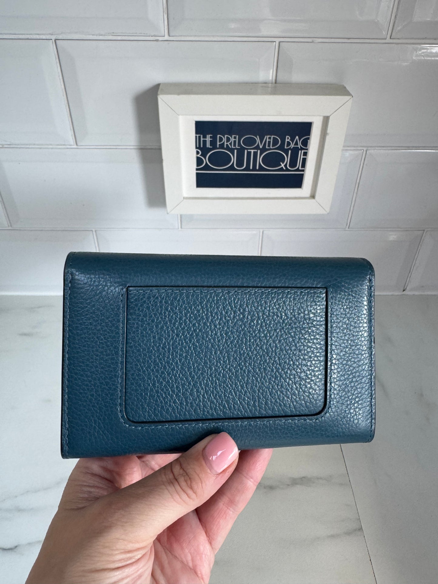 Mulberry Medium Darley Wallet - Deep Sea