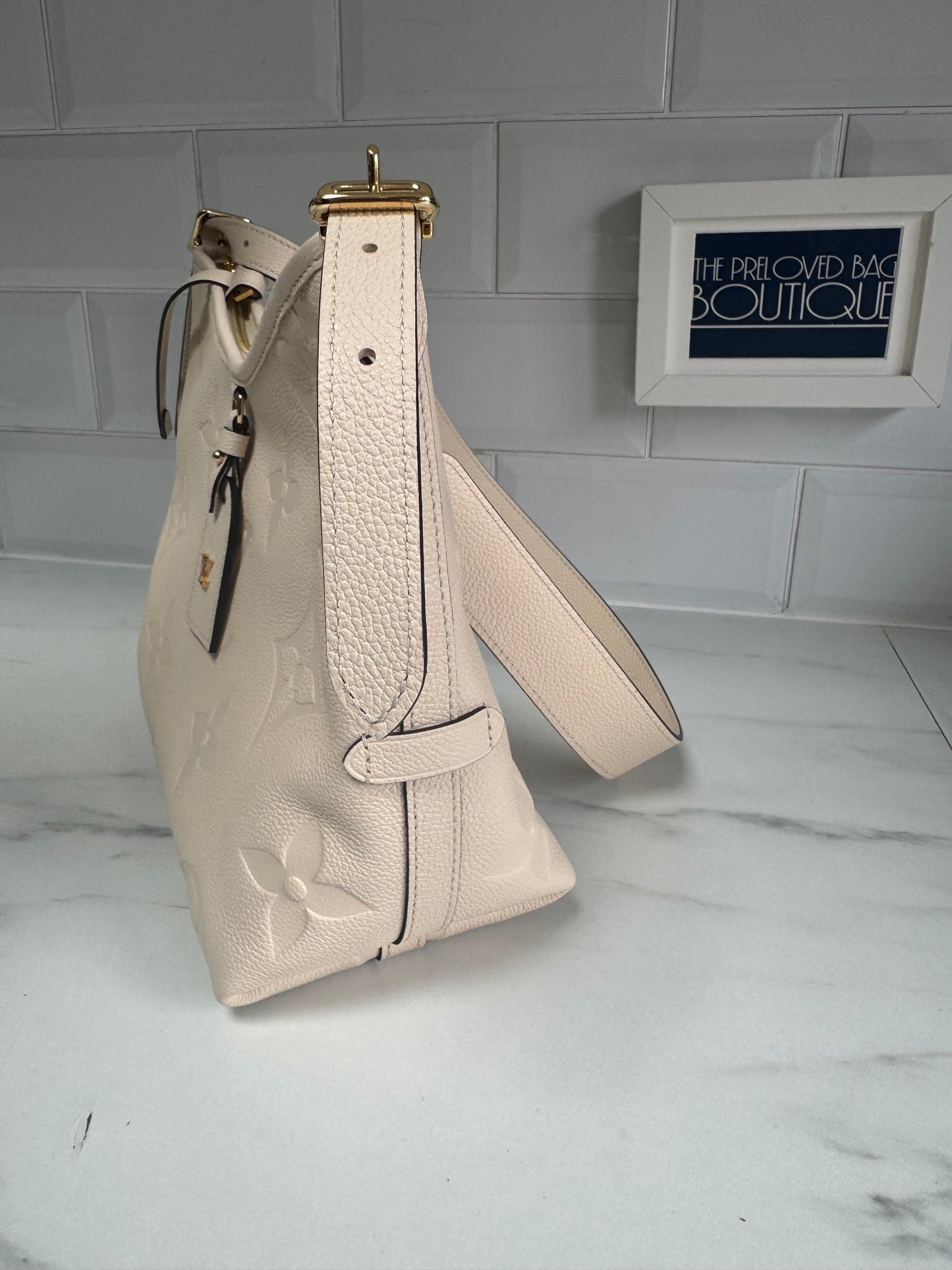 Louis Vuitton Carryall Creme Giant Monogram Emperiente PM - White