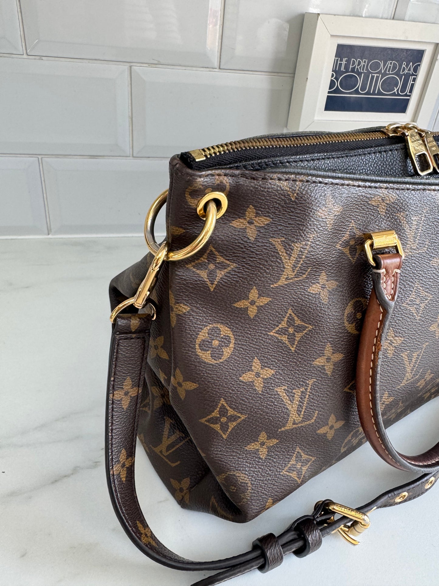 Louis Vuitton Pallas Noir Shoulder Bag - Monogram Brown