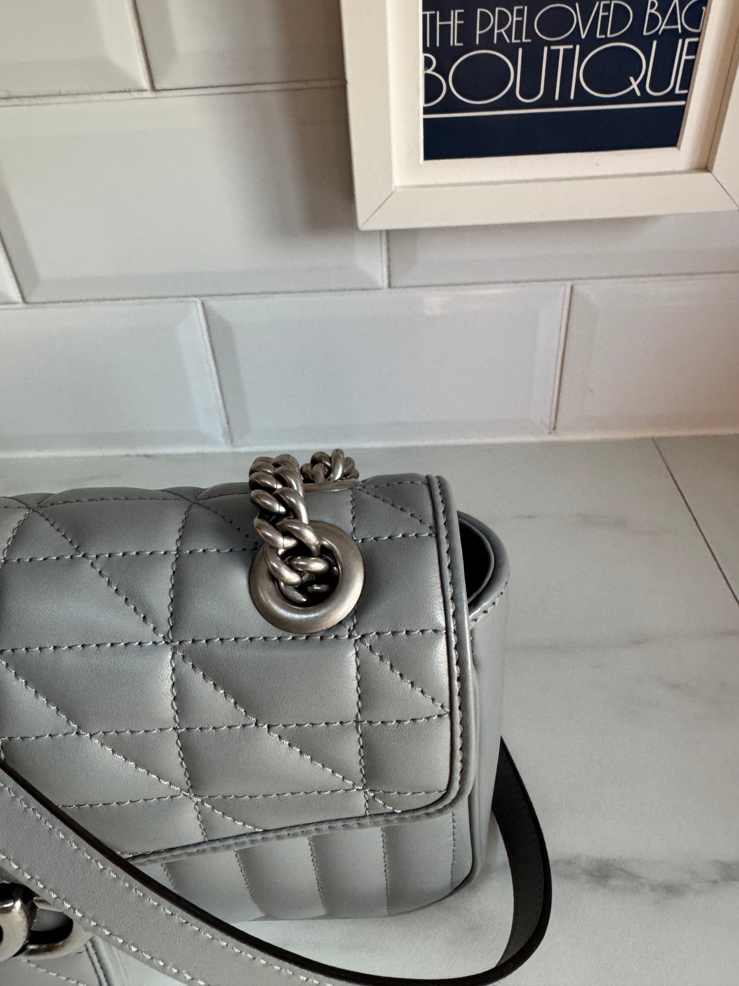 Gucci GG Marmont Shoulder Bag - Grey