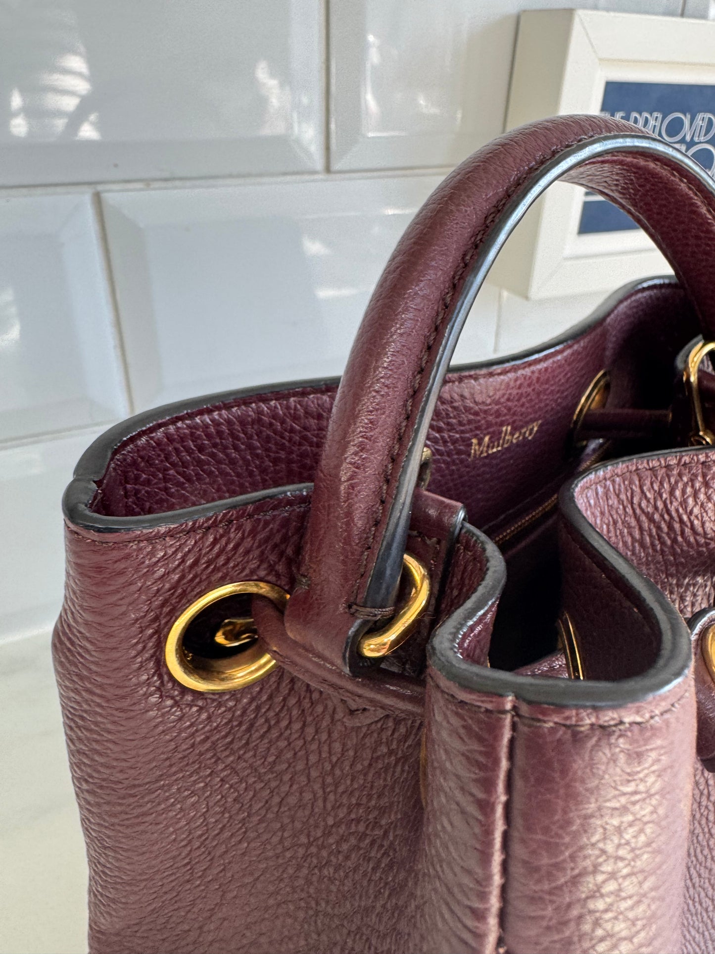Mulberry Hampstead Bucket Bag - Oxblood