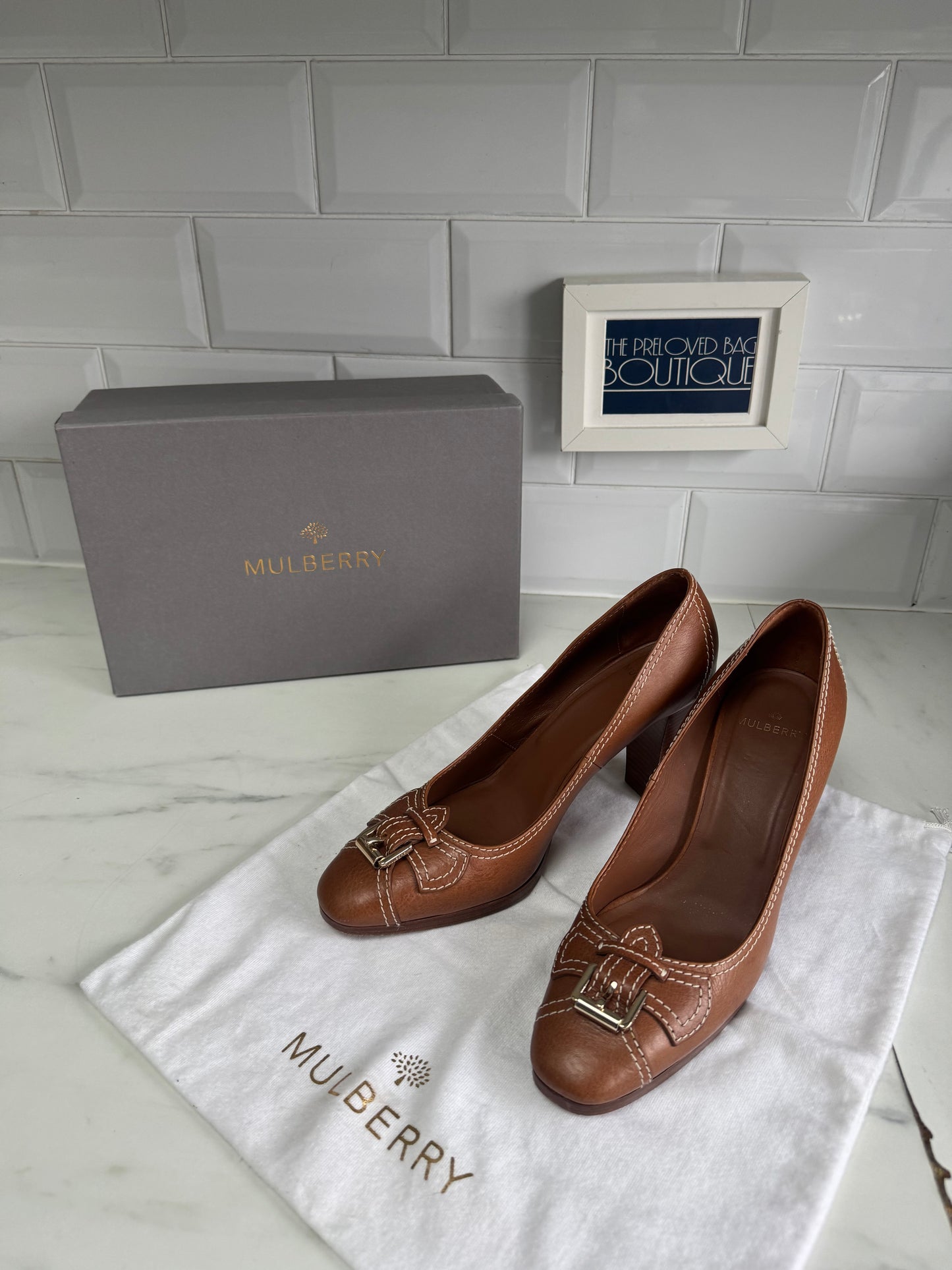 Mulberry Jamie Heels - Oak NVT