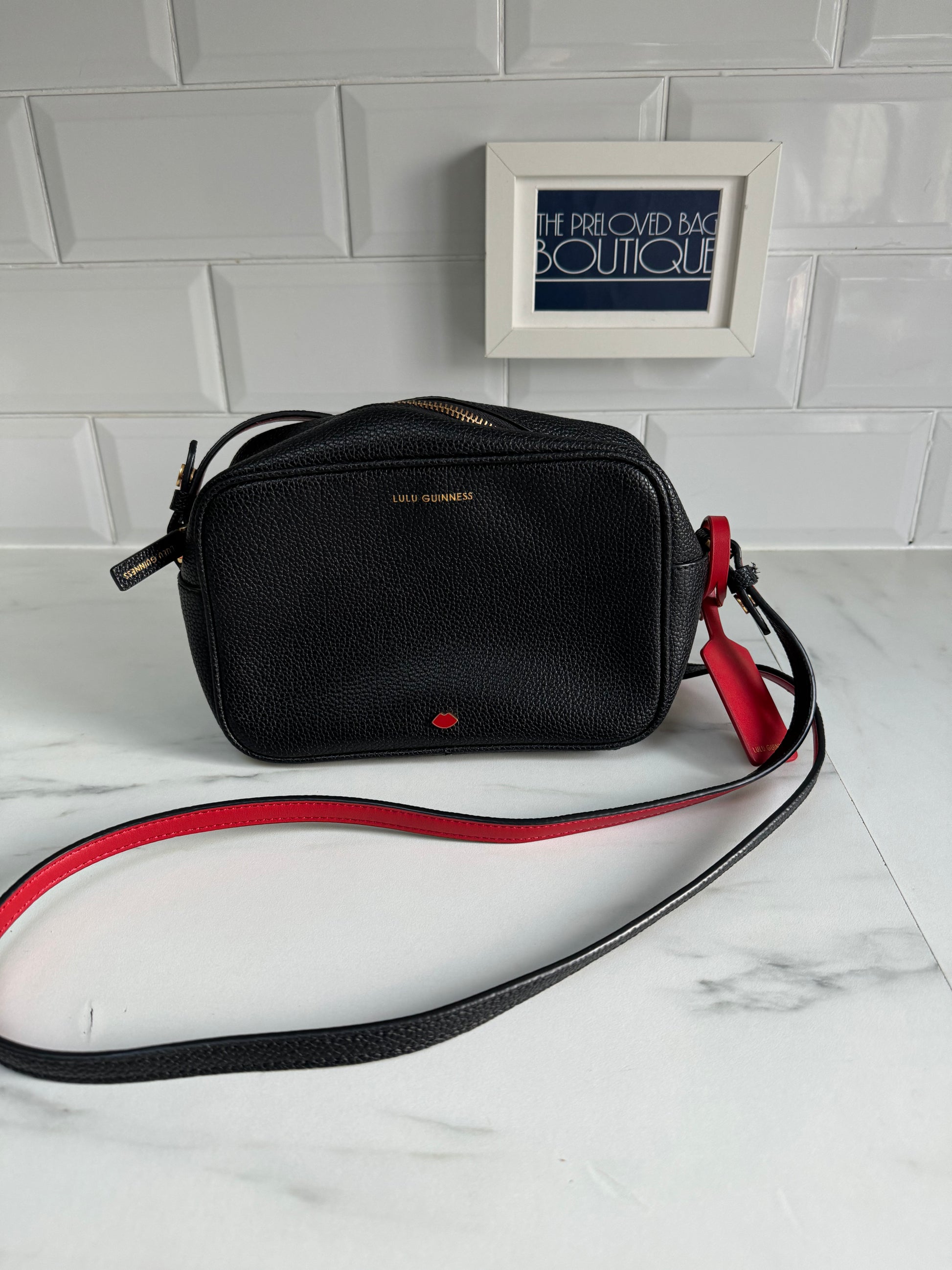 Lulu guinness best sale black handbag