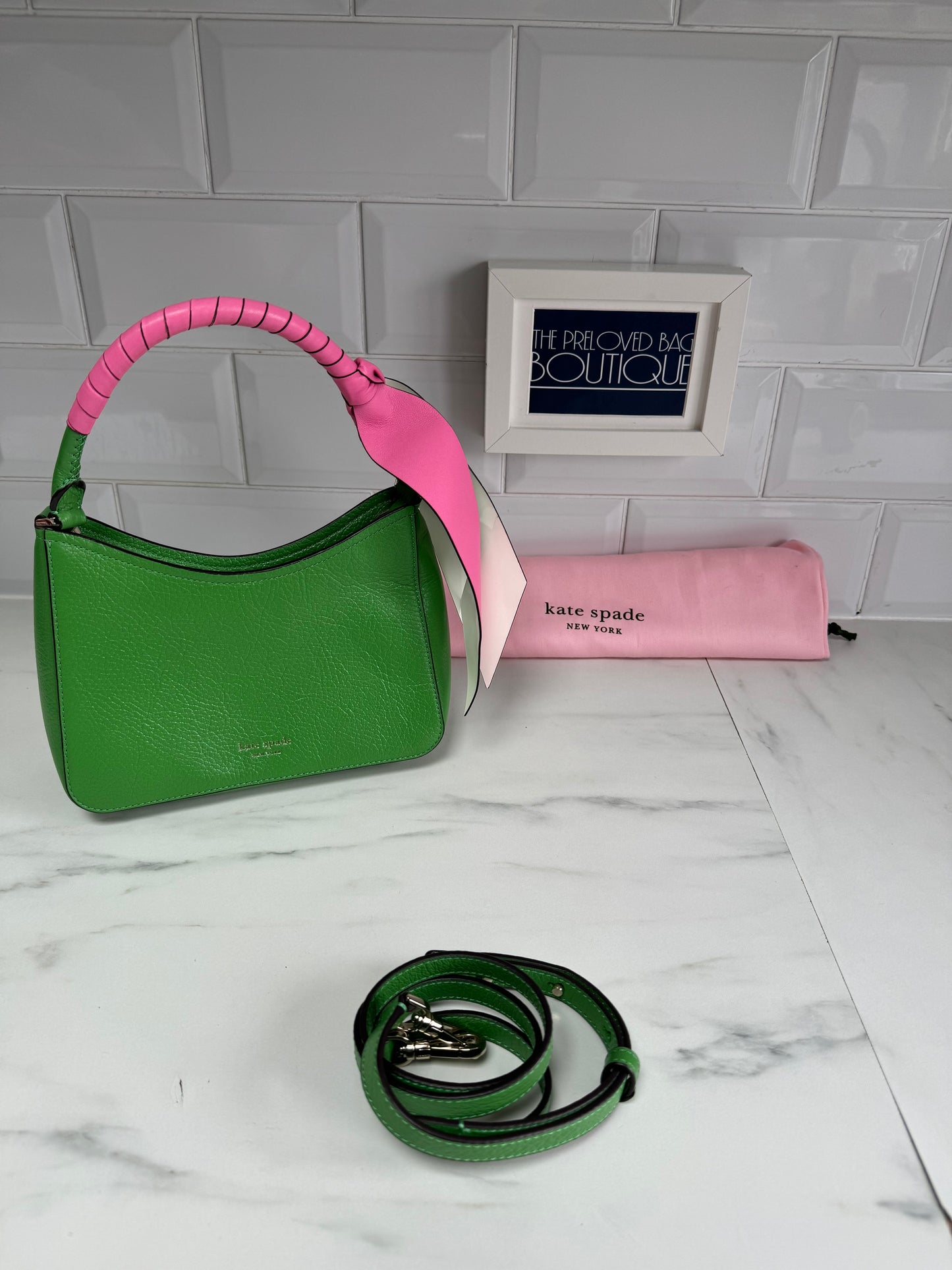 Kate Spade Dolly Small Sweet Pea Shoulder Bag - Green & Pink