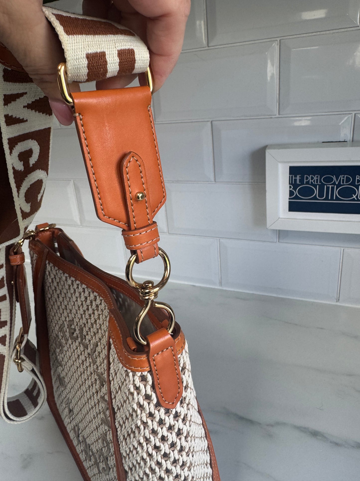 Stella McCartney Eco Mesh Rope Crossbody bag - Tan, Beige and Ivory
