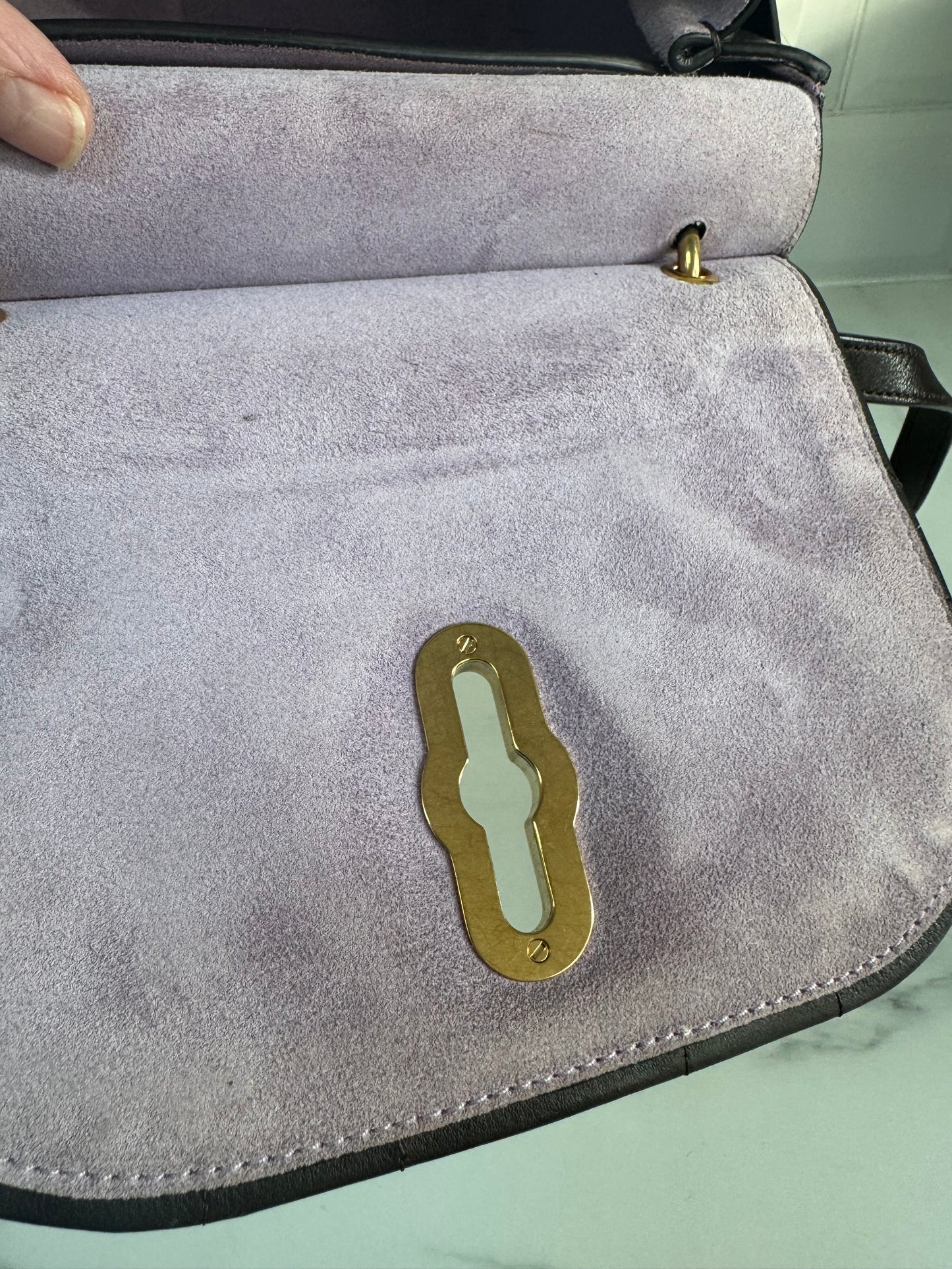 Mulberry Small Amberley Quilted Heart Satchel - Chocolate