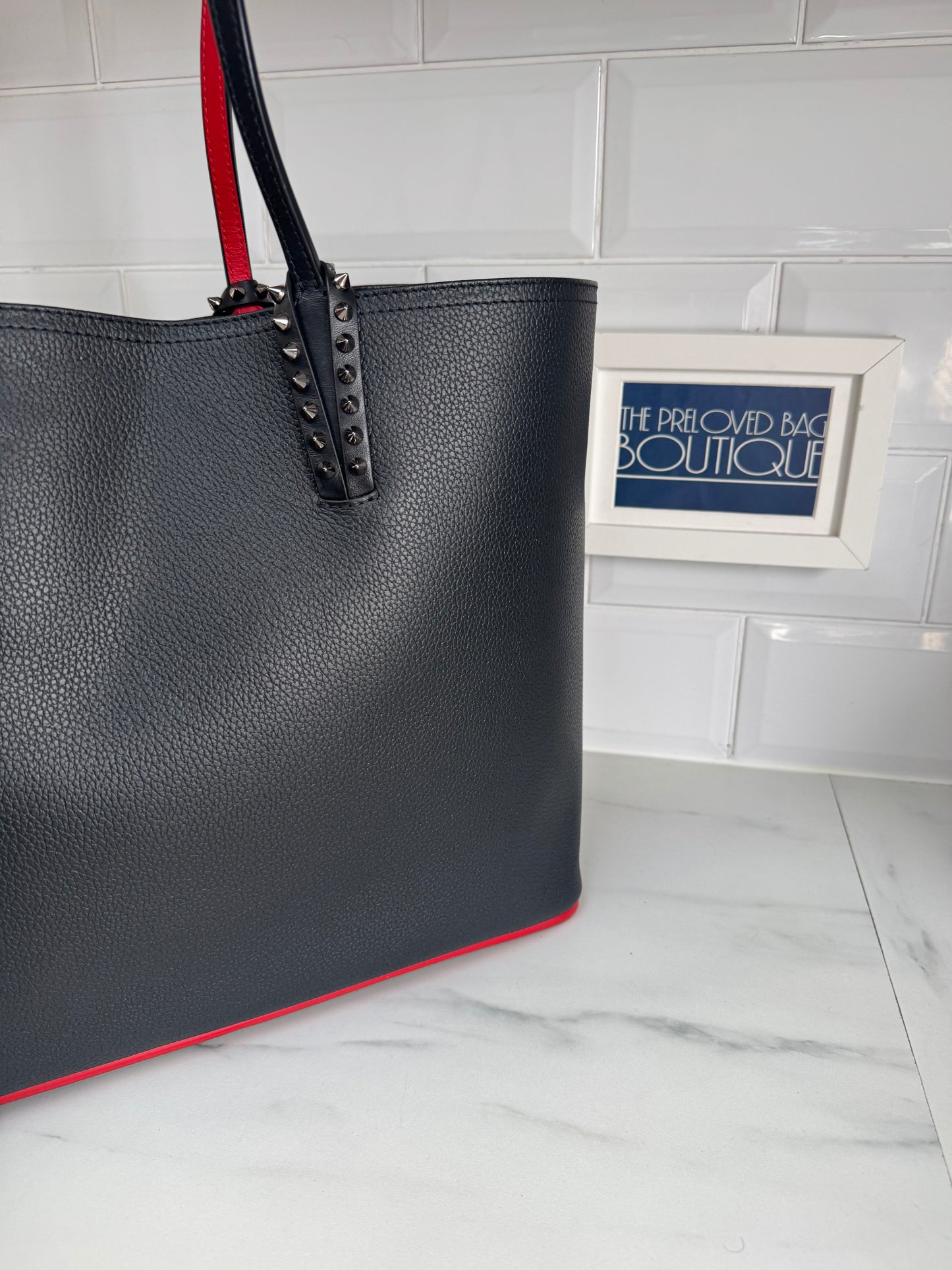 Christian Louboutin Cabata Tote - Black and Red