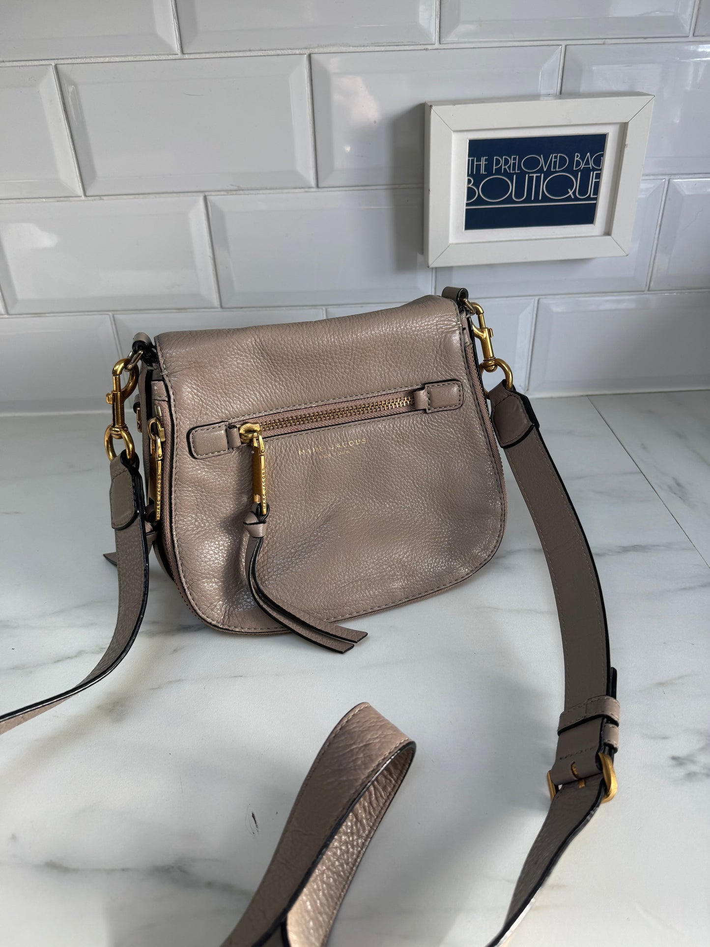 Marc Jacobs Nomad Recruit Small Saddle Bag - Grey