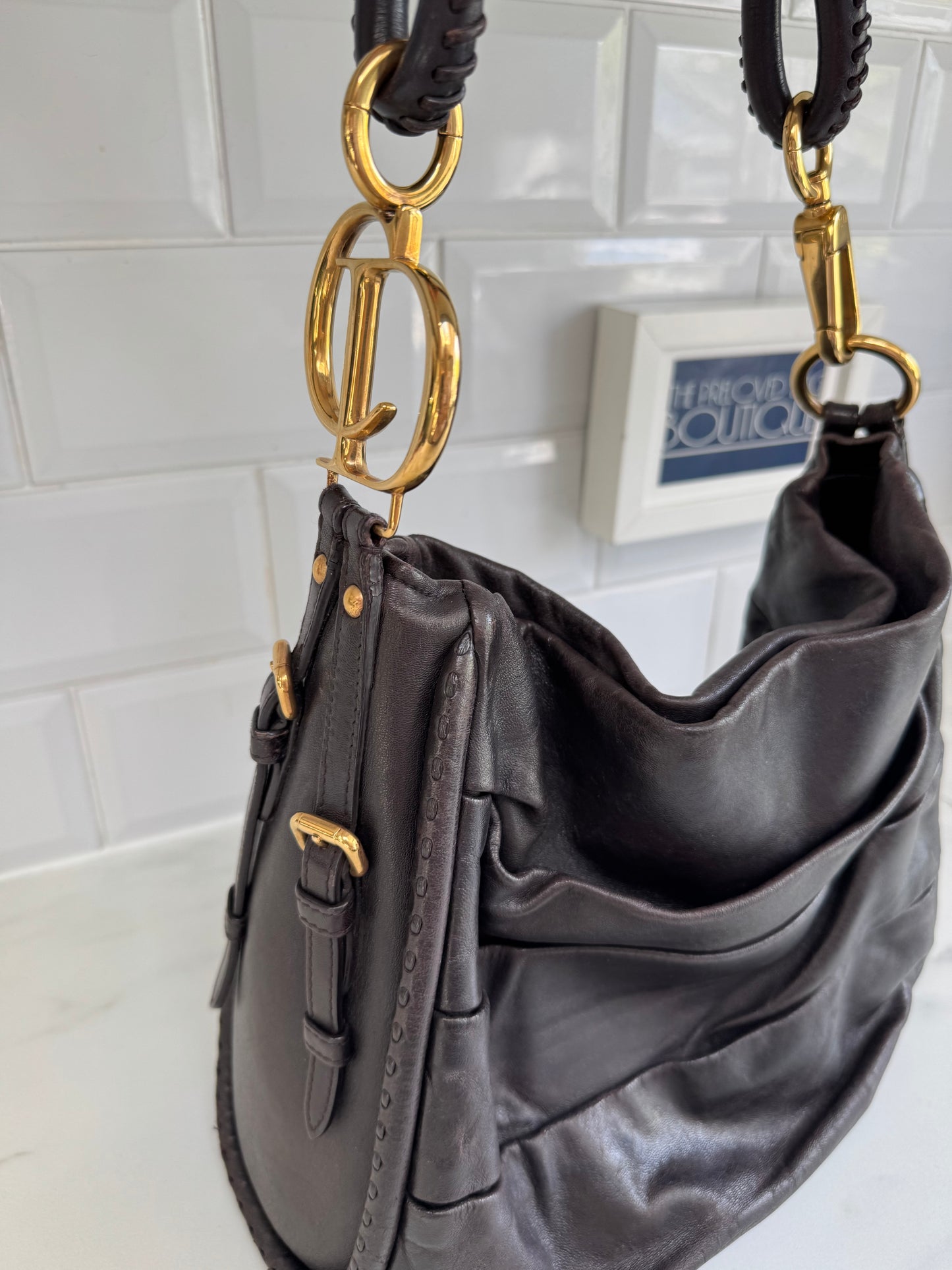 Christian Dior Libertine Hobo - Chocolate Brown