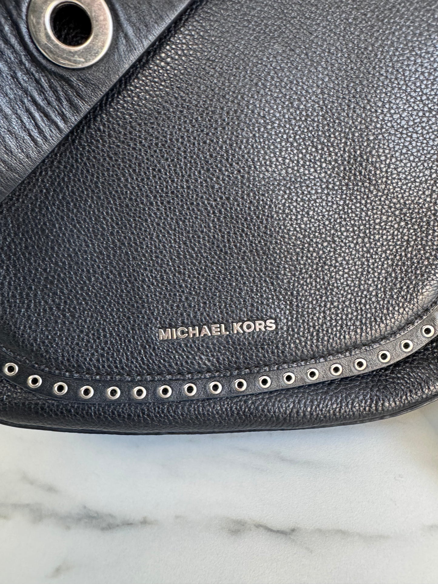 Michael Kors Brooklyn Saddle Bag - Black