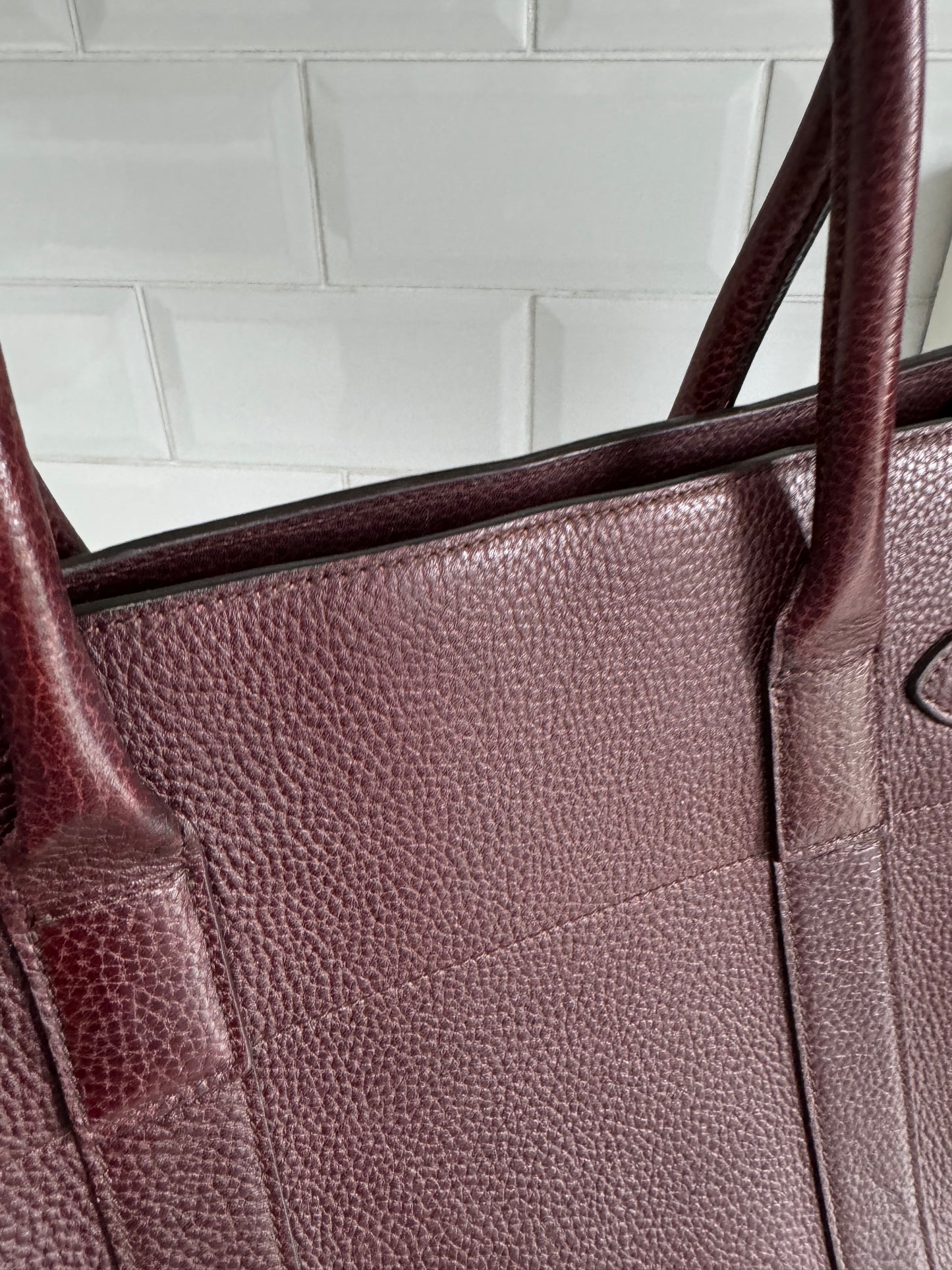 Mulberry Large Zipped Bayswater - Oxblood