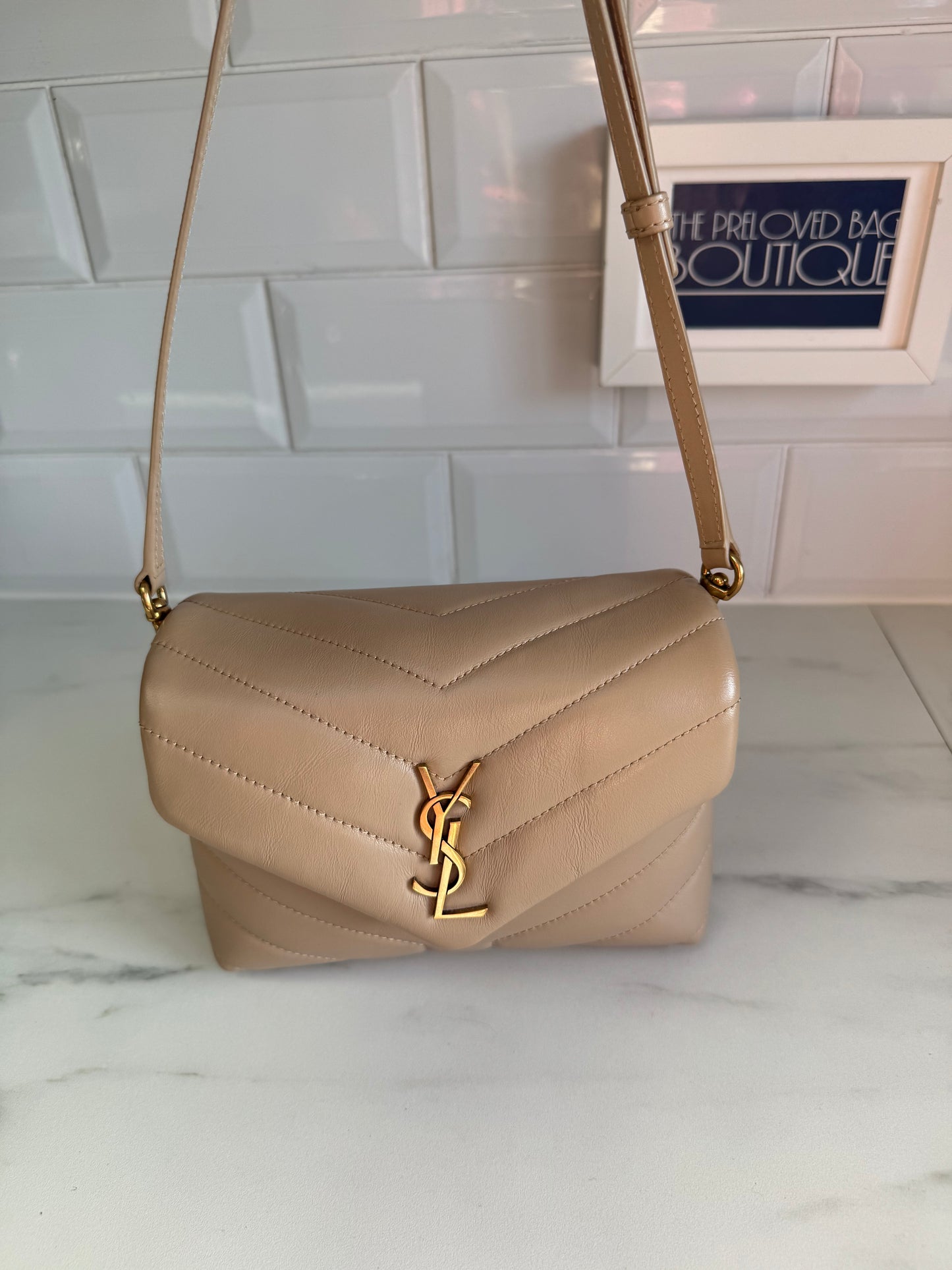 Saint Laurent (YSL) Toy Lou Lou - Dark Beige