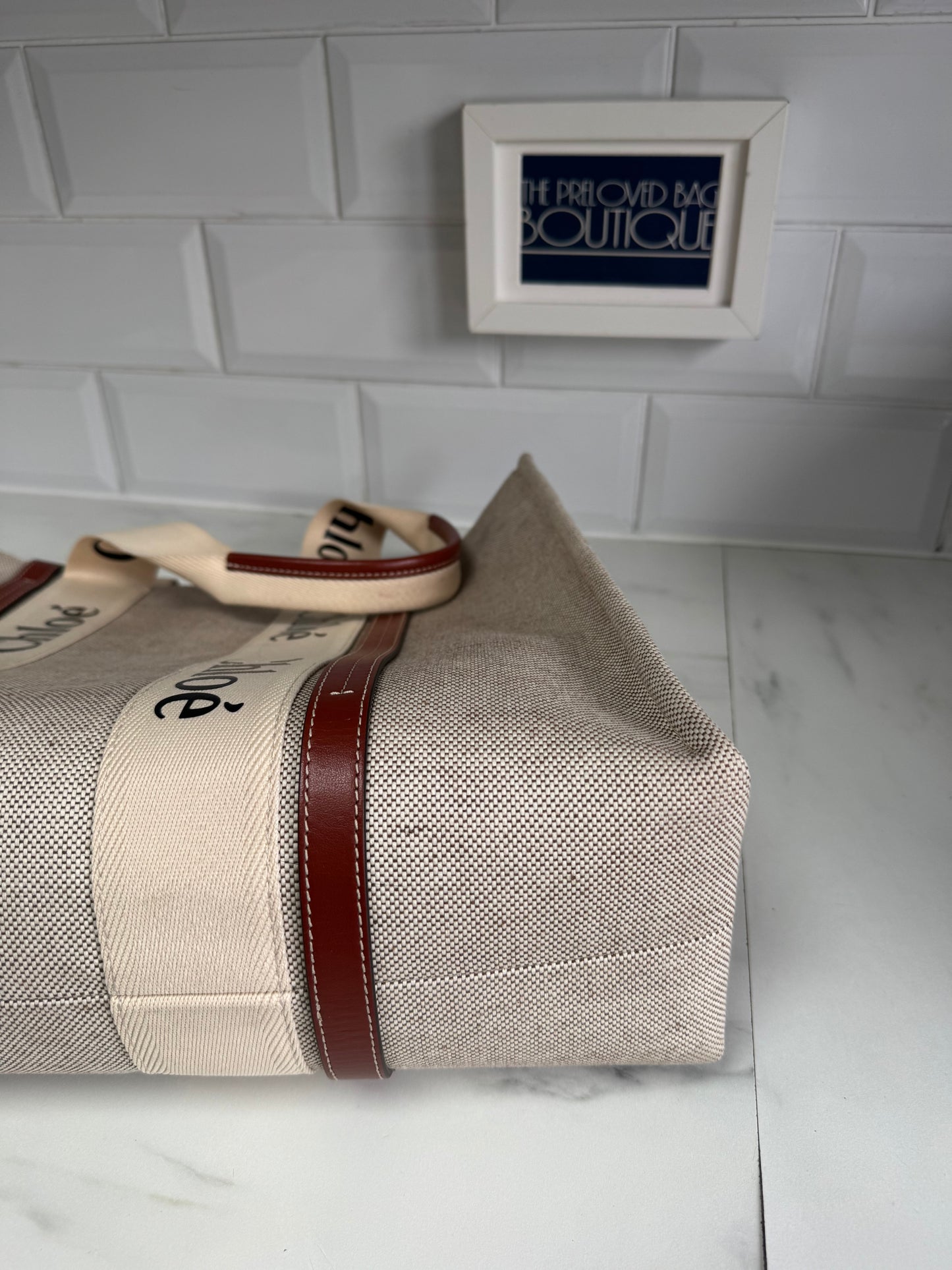 Chloé Large Woody Tote - Natural, Cream, Tan and Black