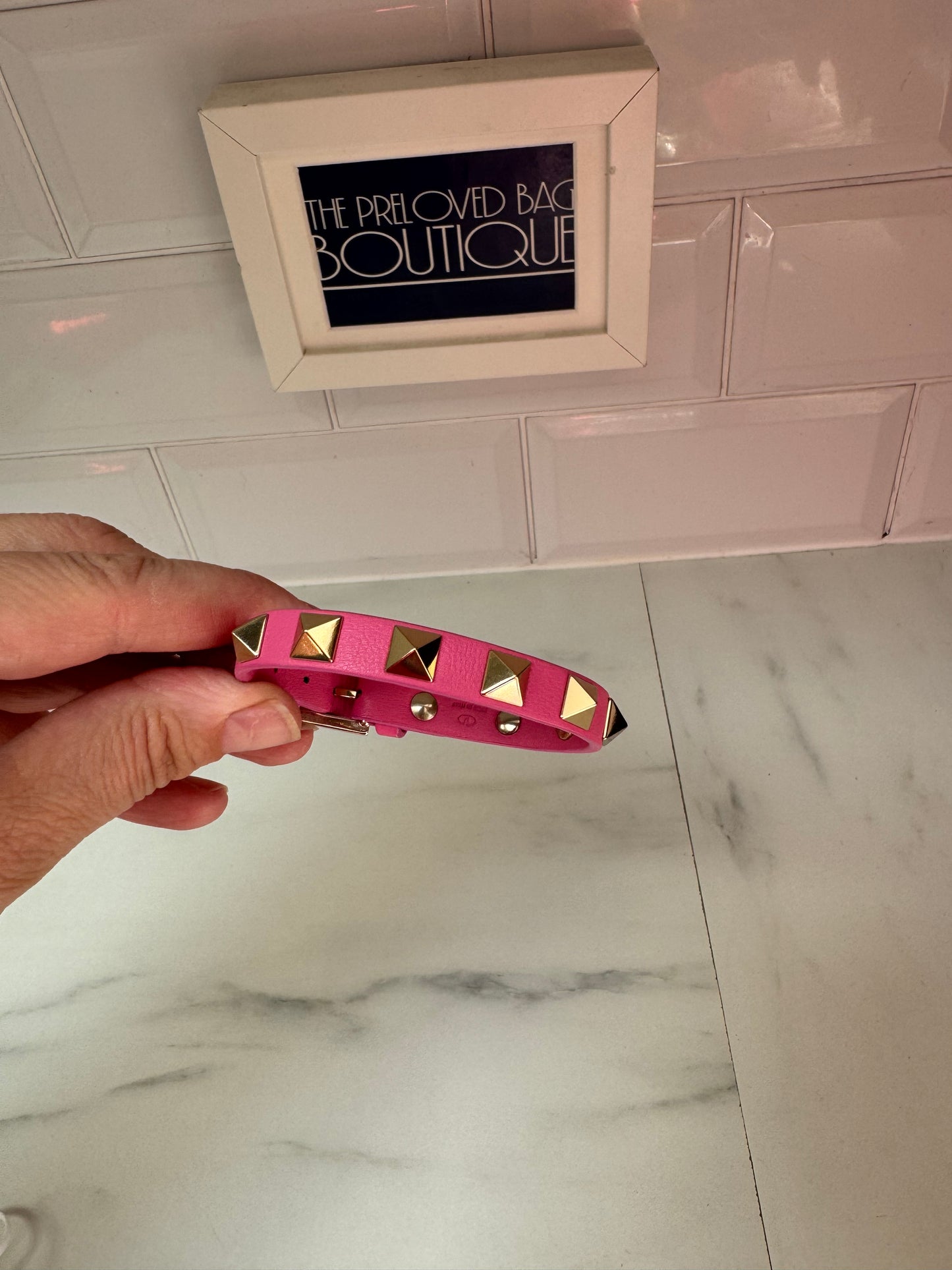 Valentino Garavanni Studded wrap bracelet - Fuschia Pink
