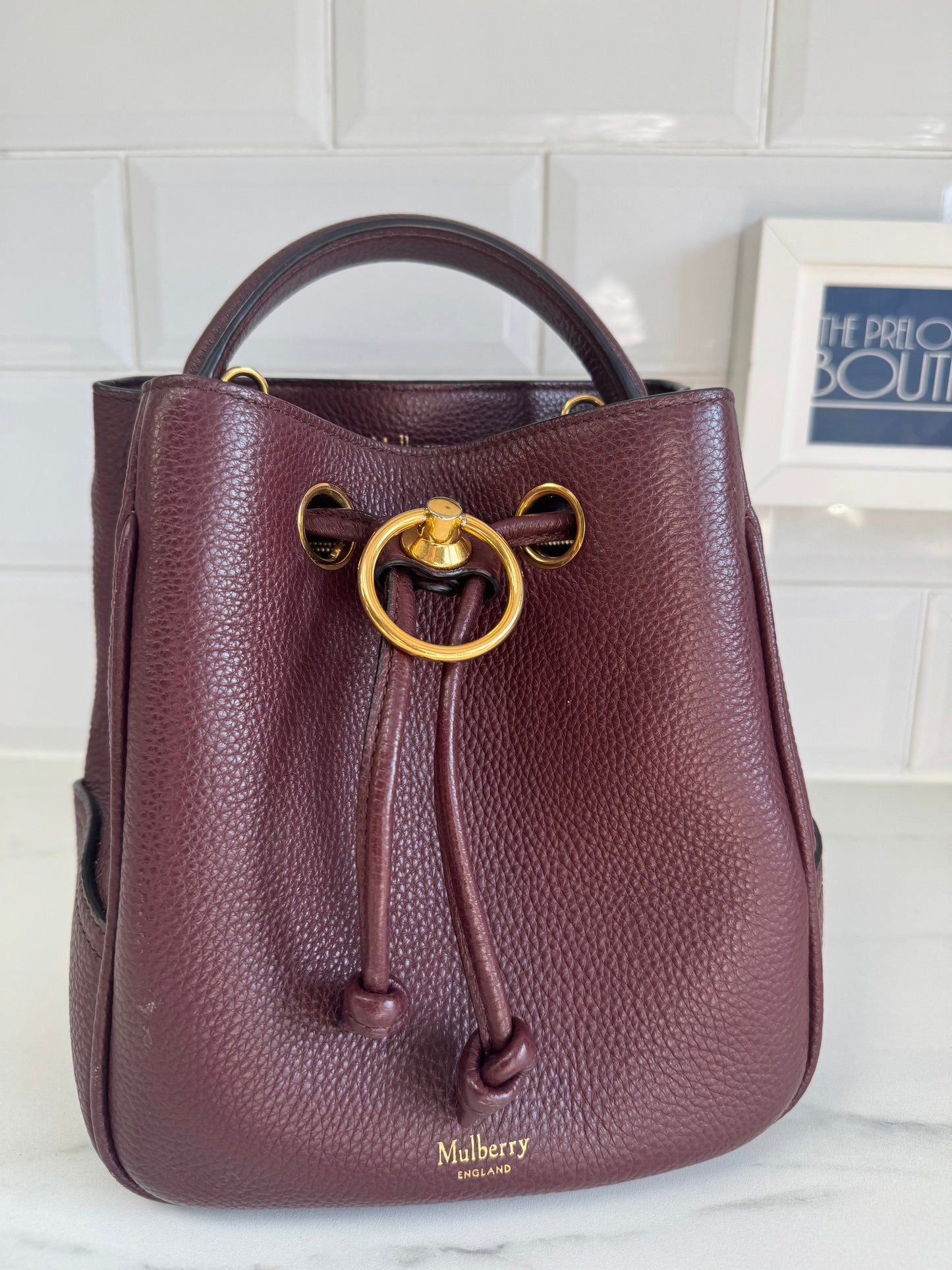 Mulberry Hampstead Bucket Bag - Oxblood