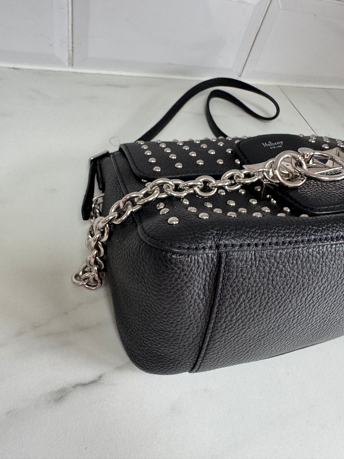 Mulberry Mini Keeley - black with silver studs
