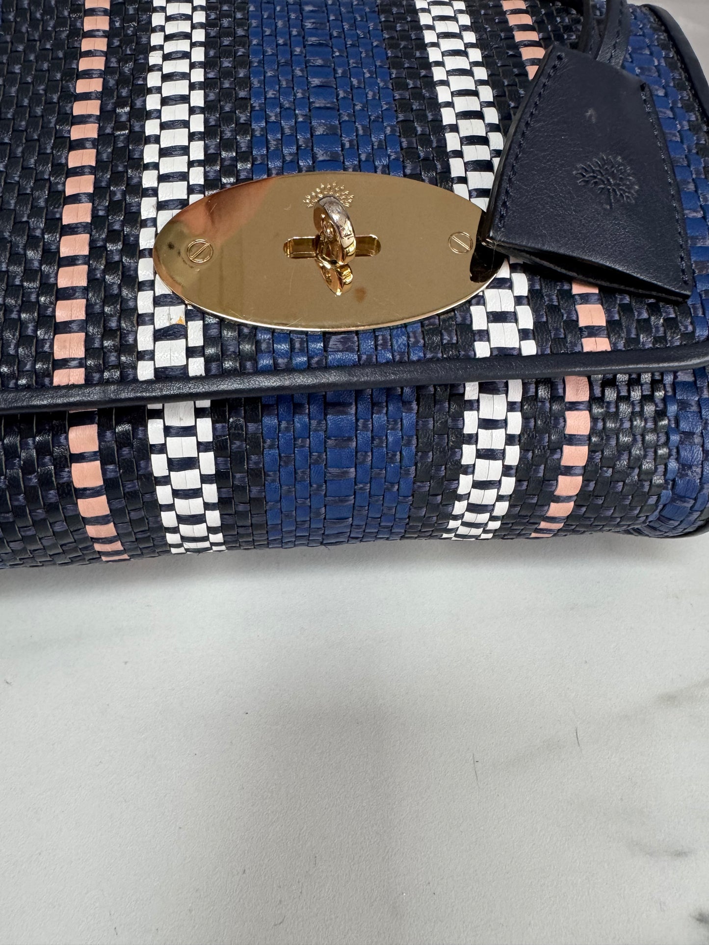 Mulberry Regular Twilight Rafia Lily - blue, pink, black and white