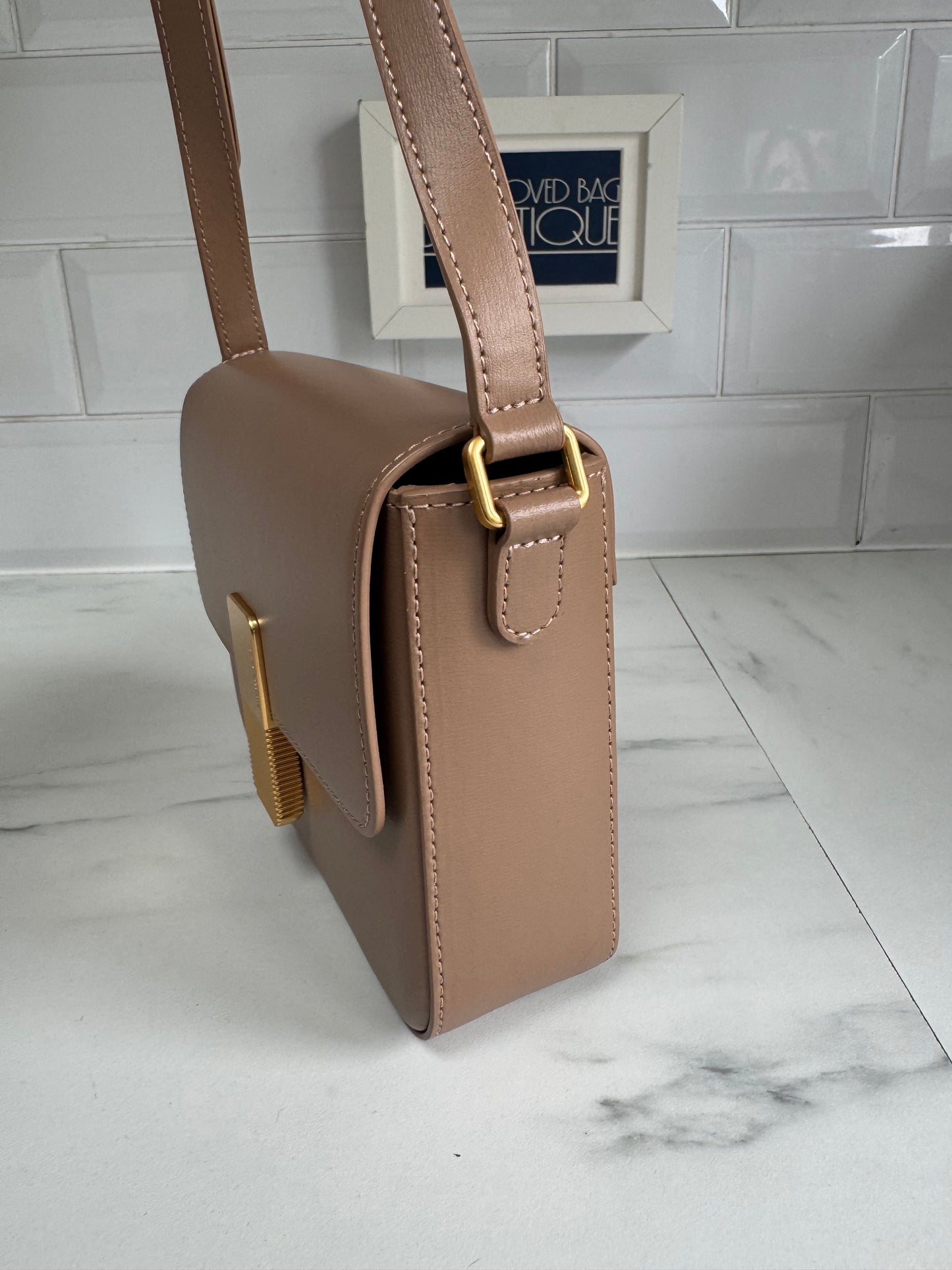 Ateliers Auguste Mini Monceau gold Edition - taupe box leather