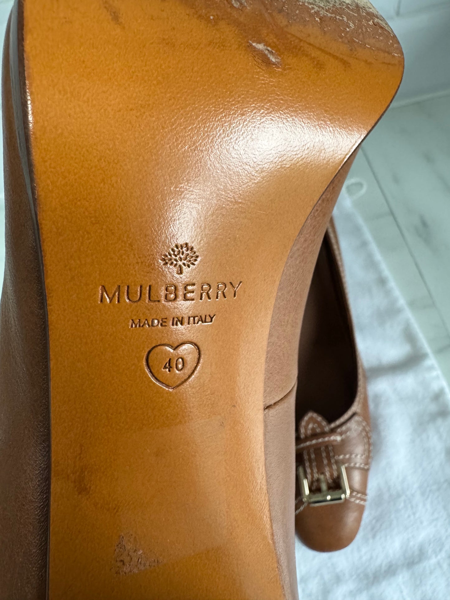 Mulberry Jamie Heels - Oak NVT