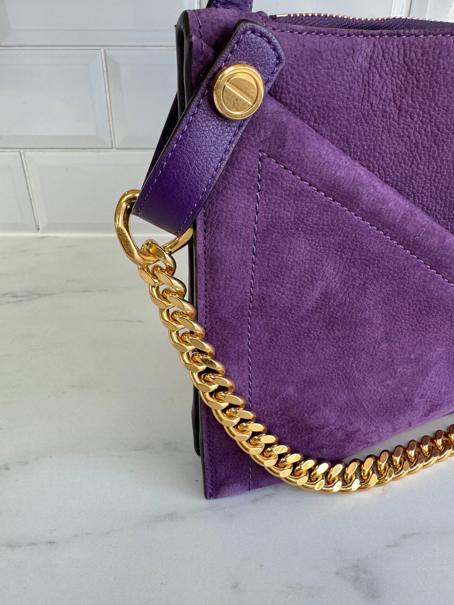 Mulberry M Zipped Pouch - Amethyst