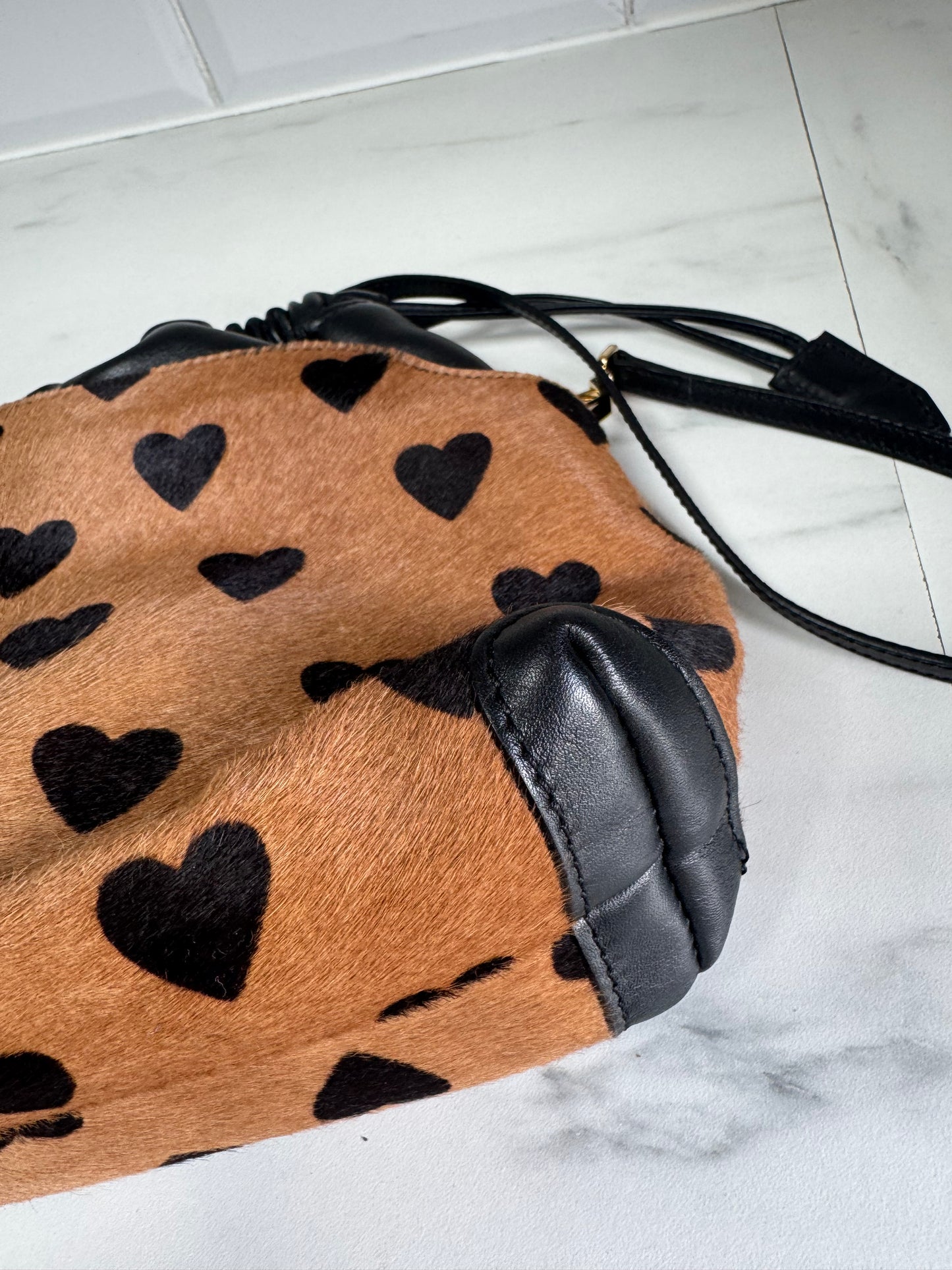 Burberry Little Crush Heart & Lock Bag - Brown and Black