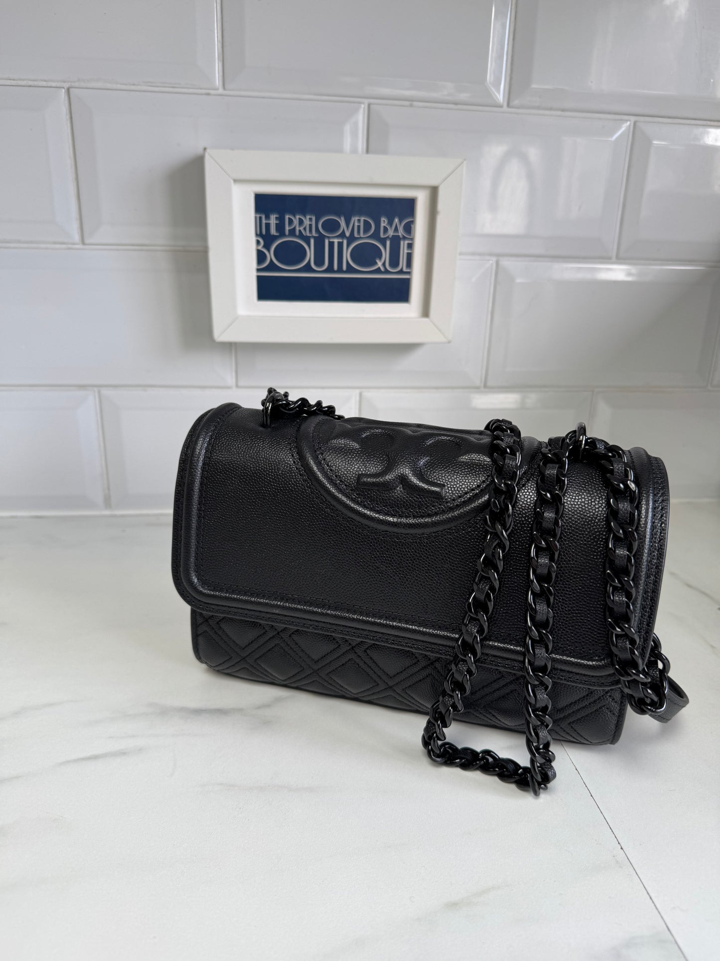 Tory Burch Fleming Shoulder Bag - Black