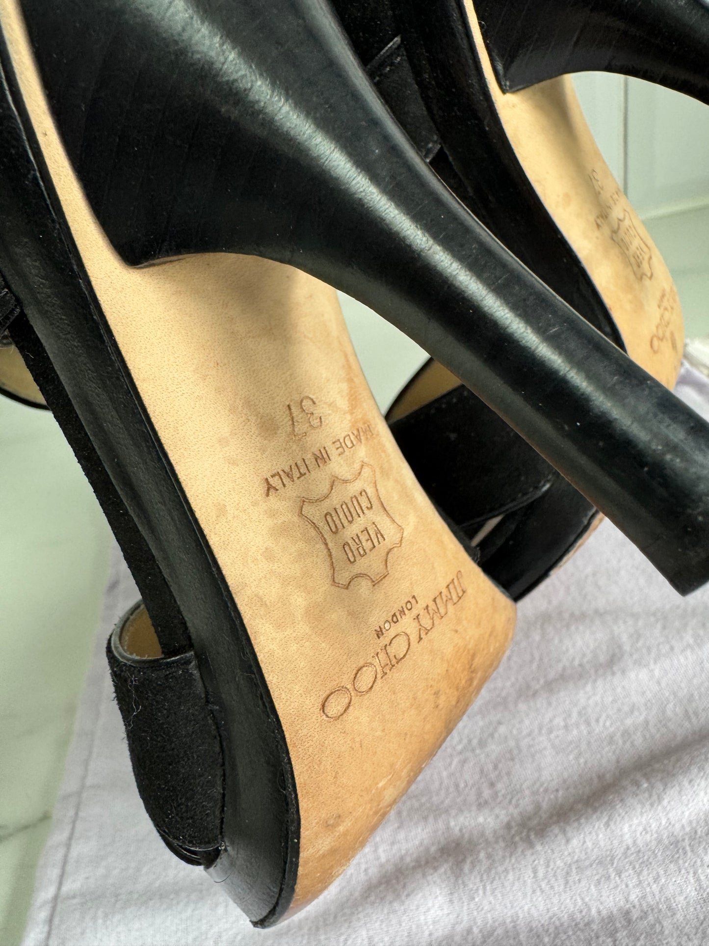 Jimmy Choo Florek Suede Platform Sandals - Black