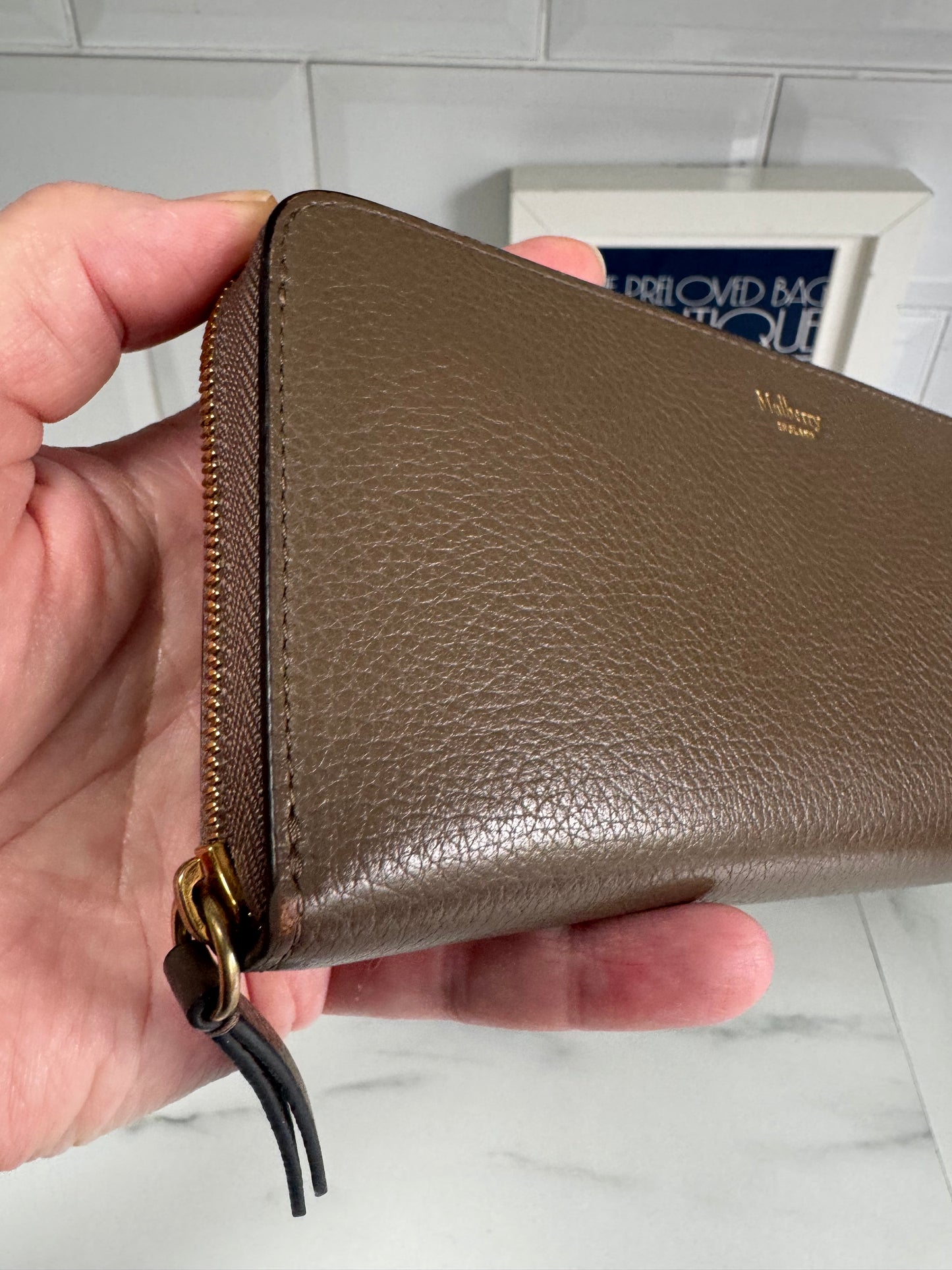 Mulberry 12 Card Zip Around Wallet - Clay
