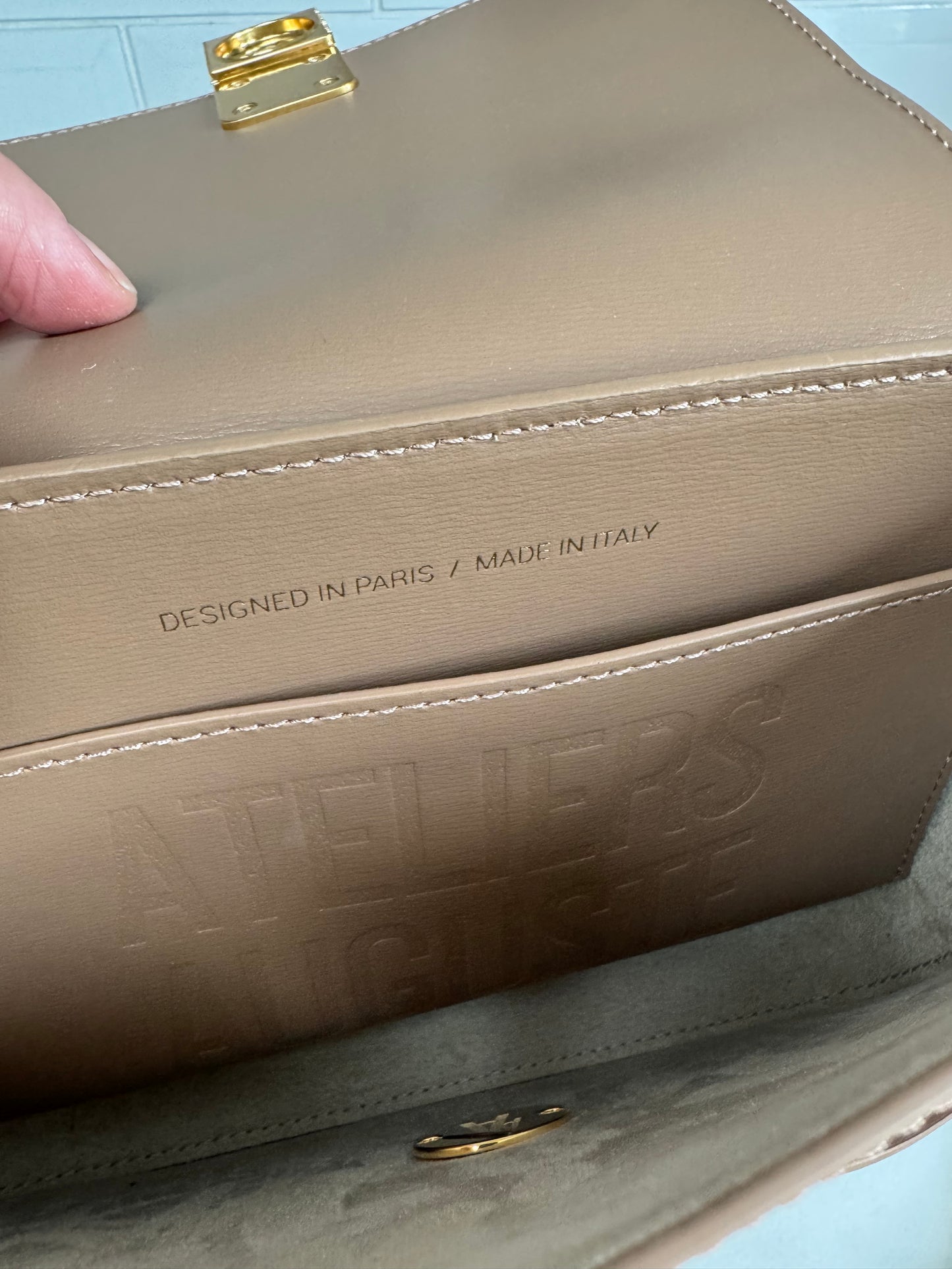 Ateliers Auguste Mini Monceau gold Edition - taupe box leather