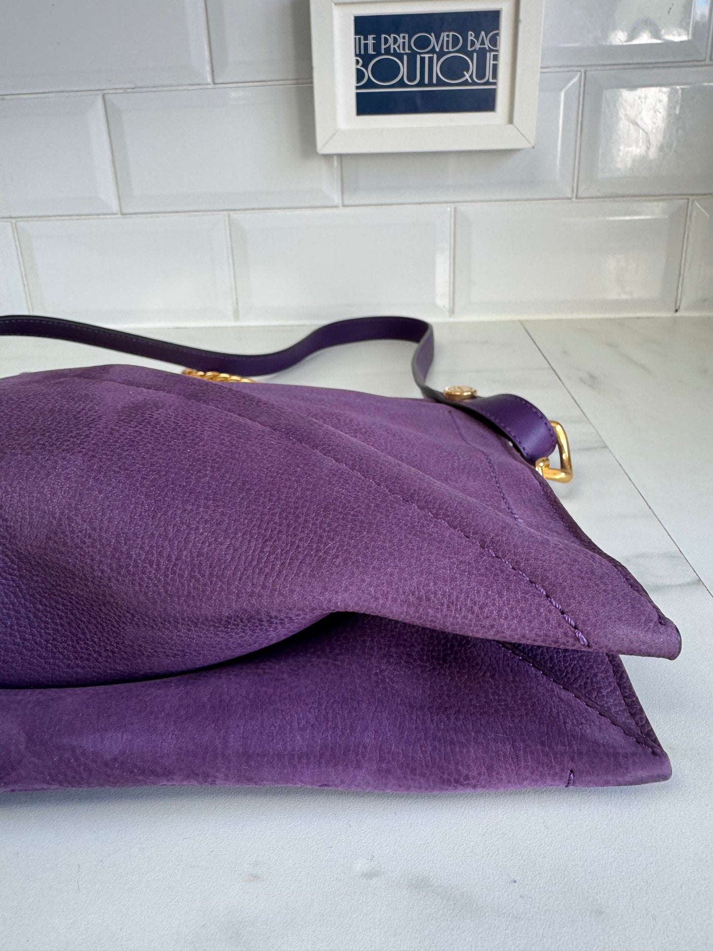 Mulberry M Zipped Pouch - Amethyst