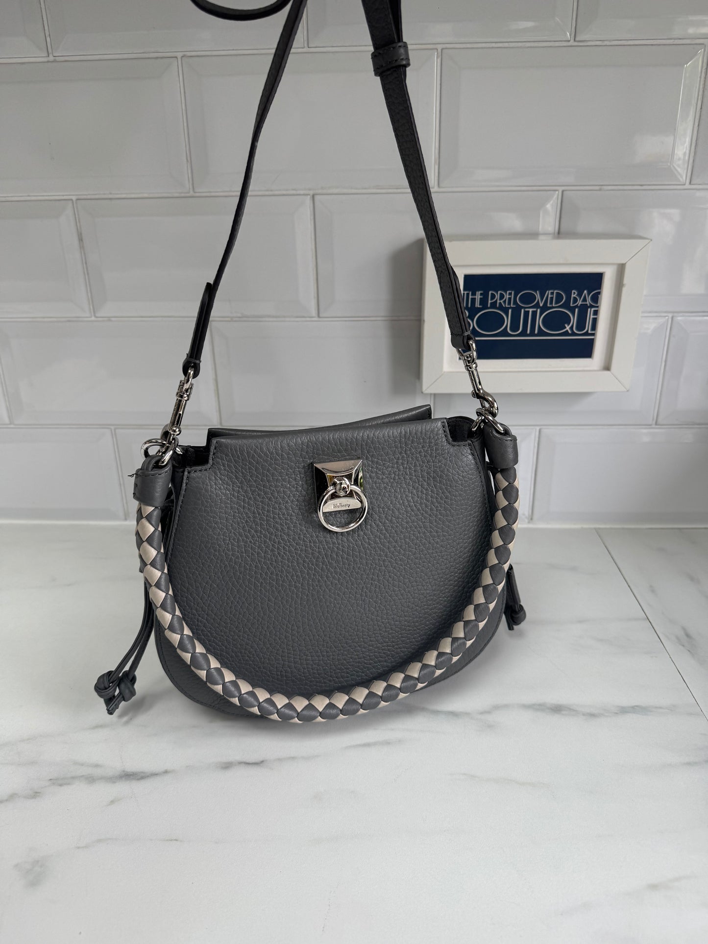 Mulberry Mini Iris Hobo - Charcoal