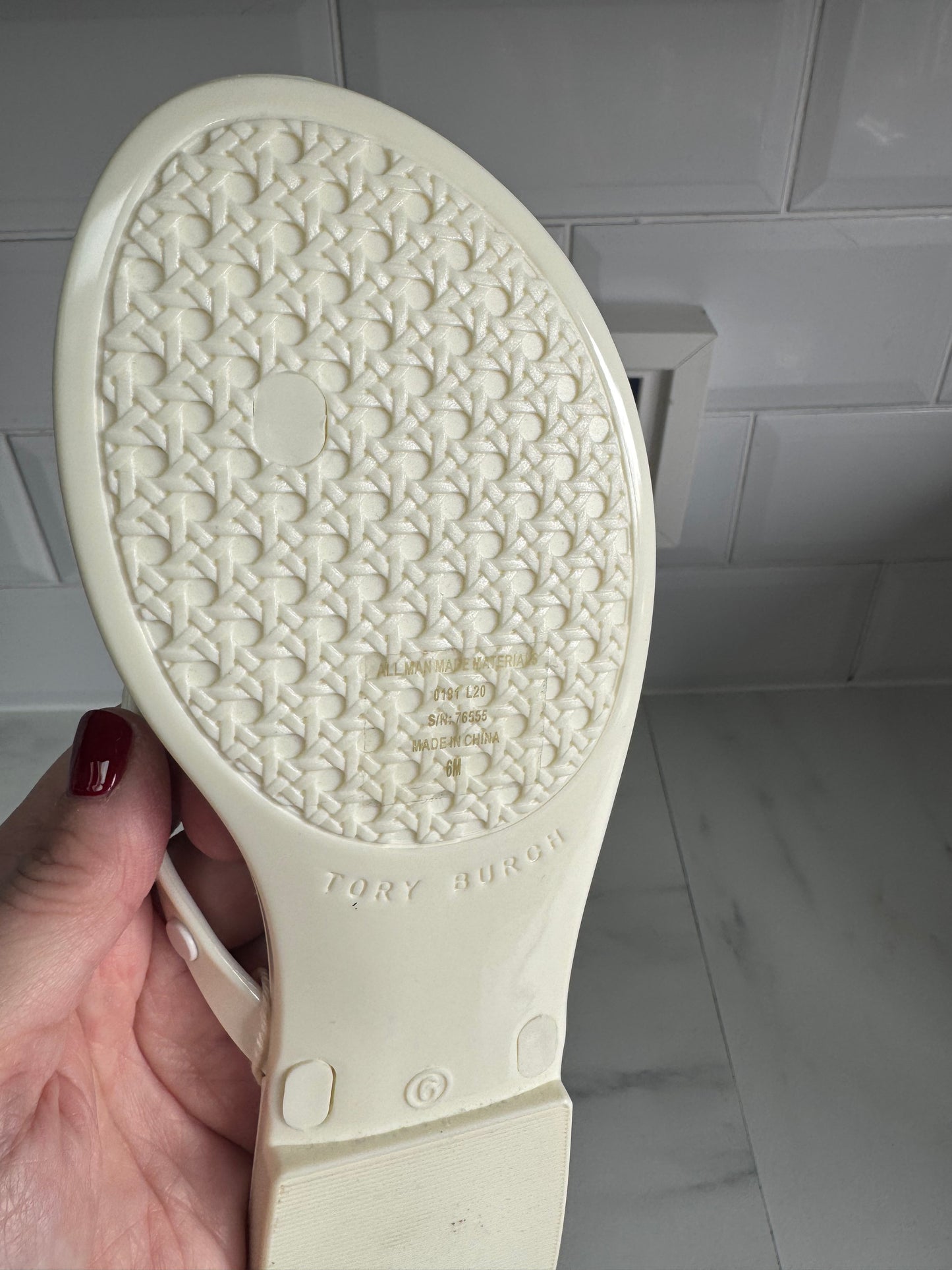 Tory Birch Flip Flops - White
