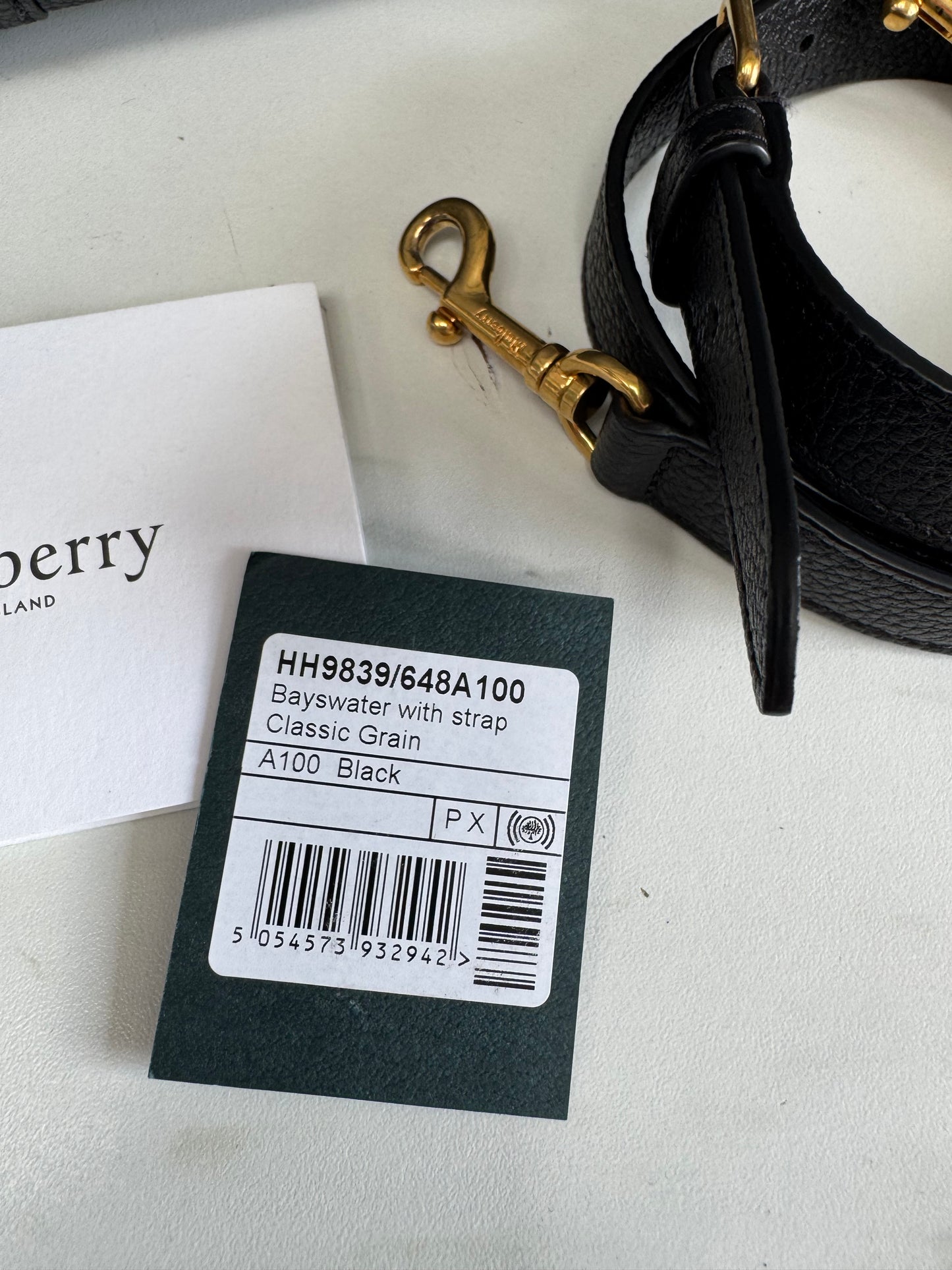Mulberry Bayswater with Strap - Black
