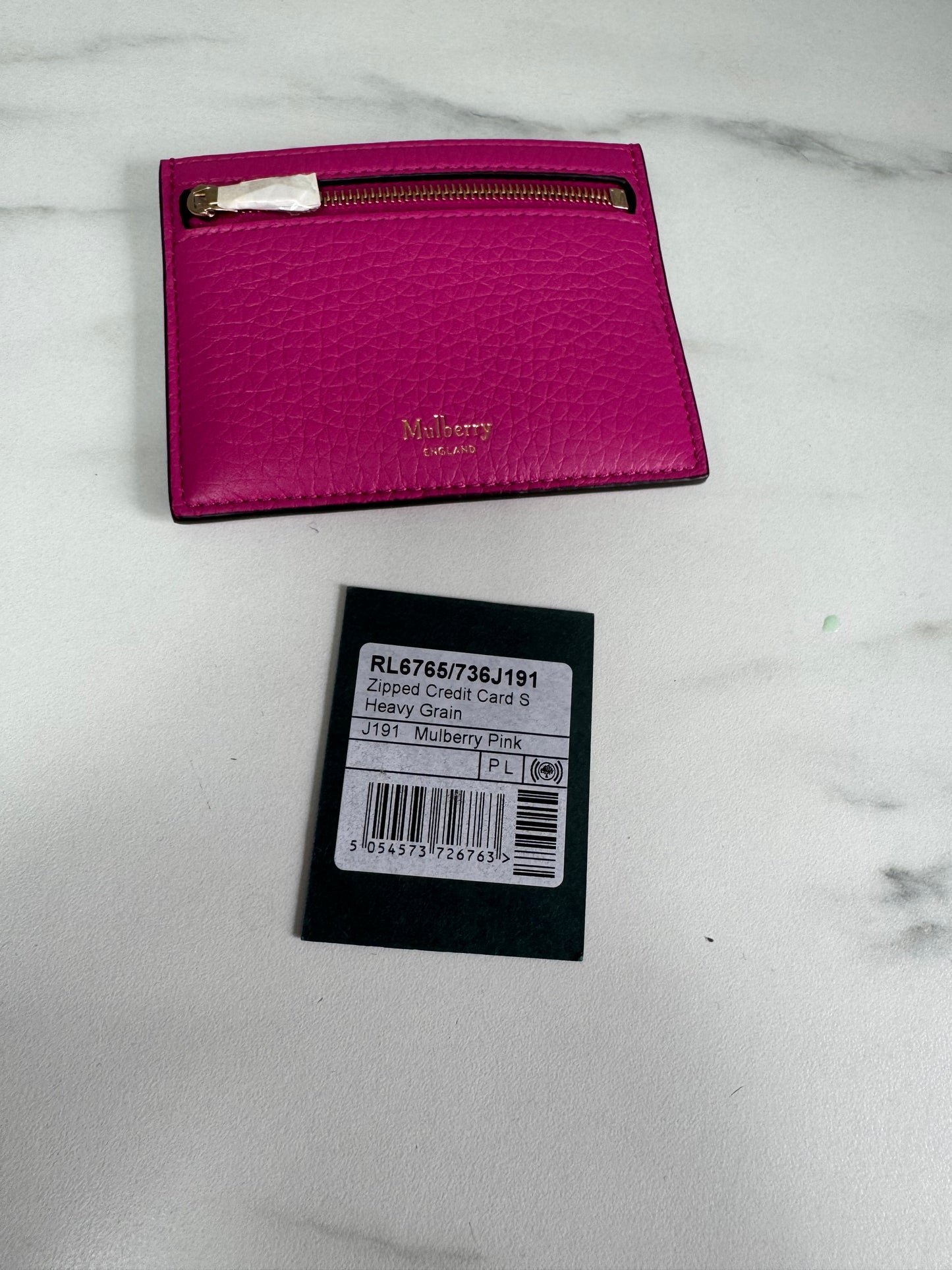 Mulberry Zipped Card Holder - Pink