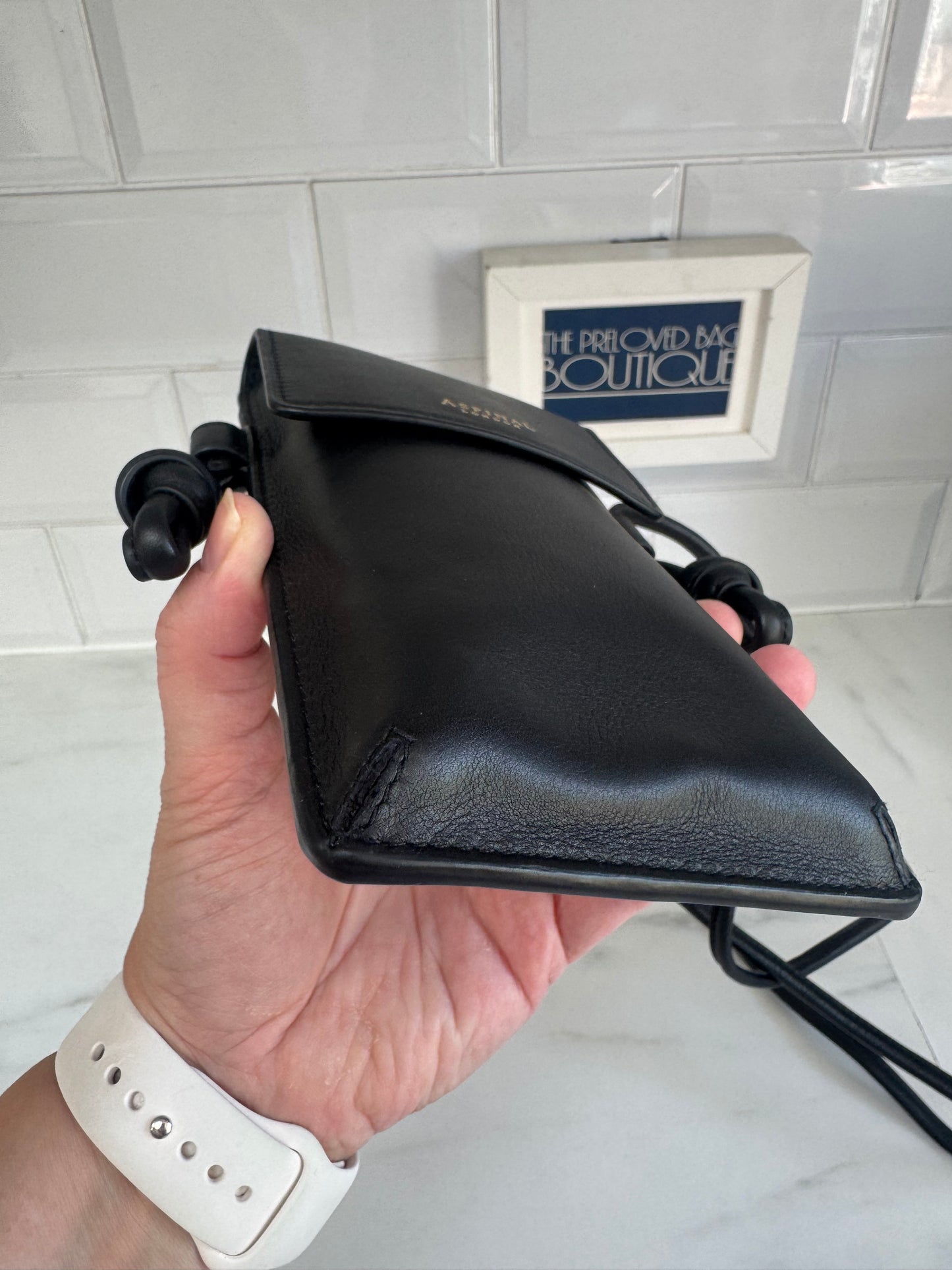 Aspinal of London Cross Body Phone Pouch - Black
