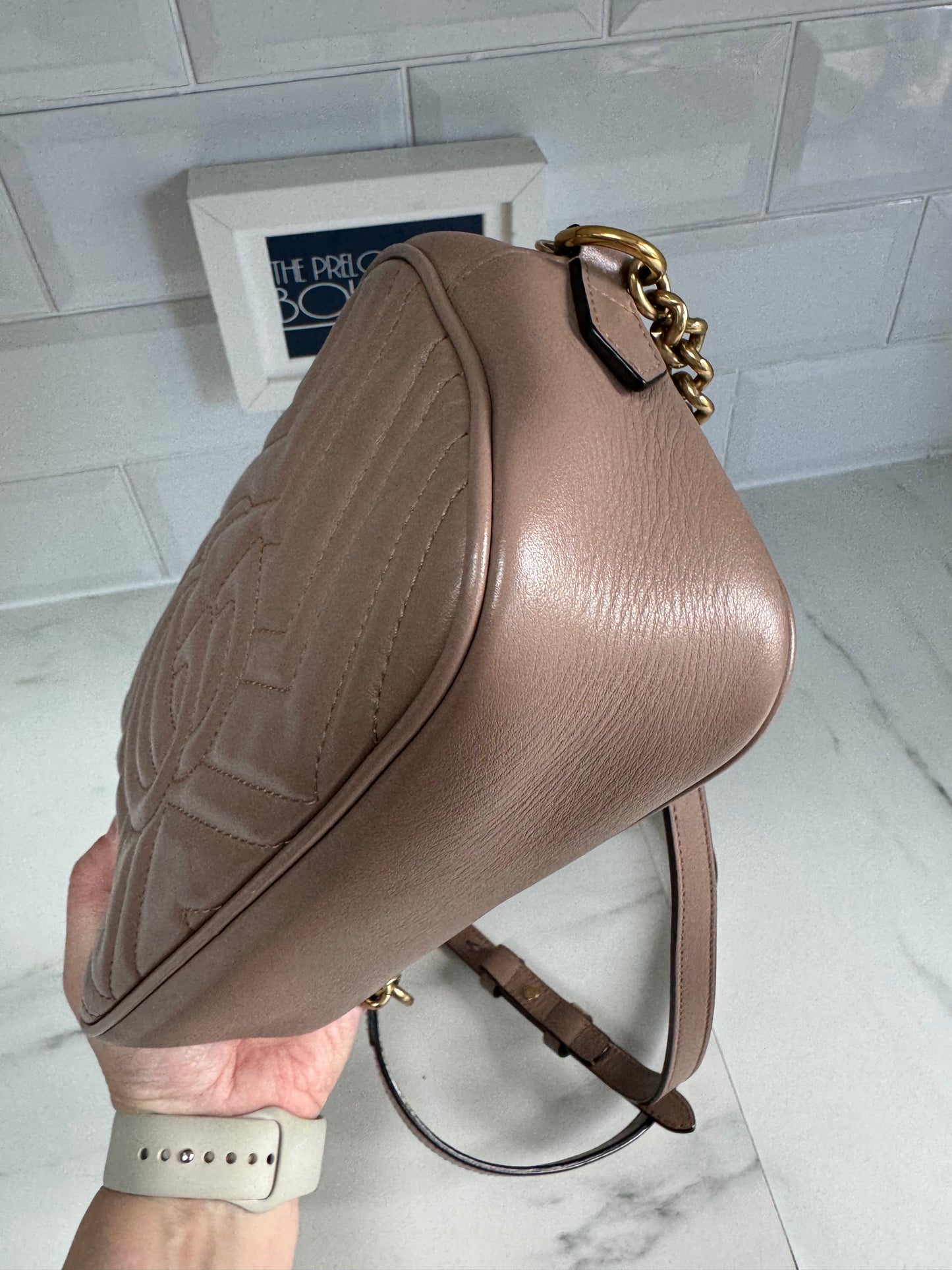 Gucci Marmont Shoulder Bag - Nude