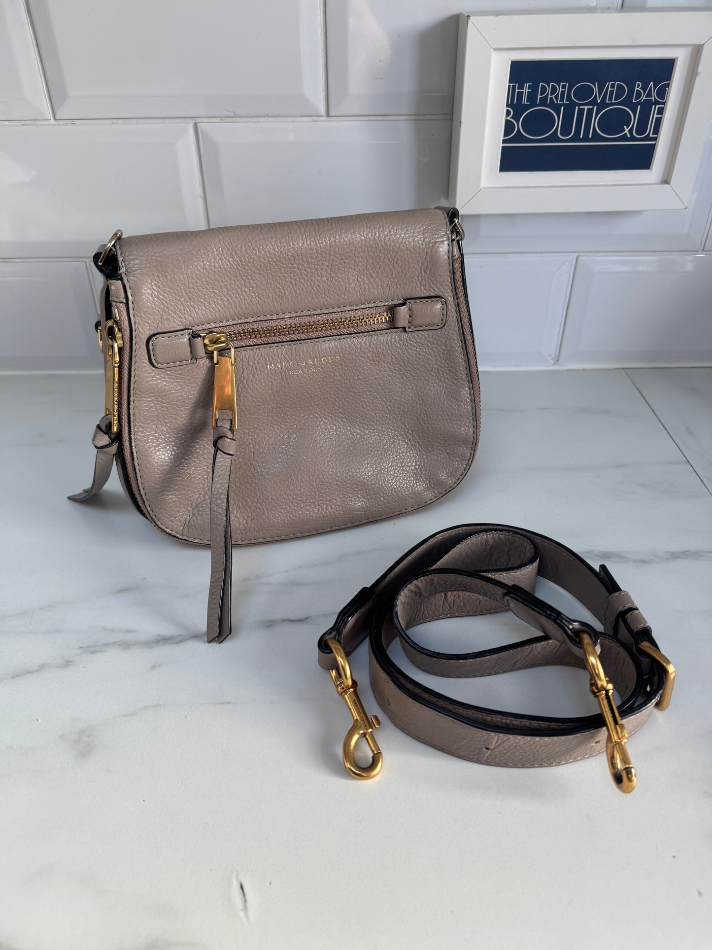 Marc Jacobs Nomad Recruit Small Saddle Bag - Grey