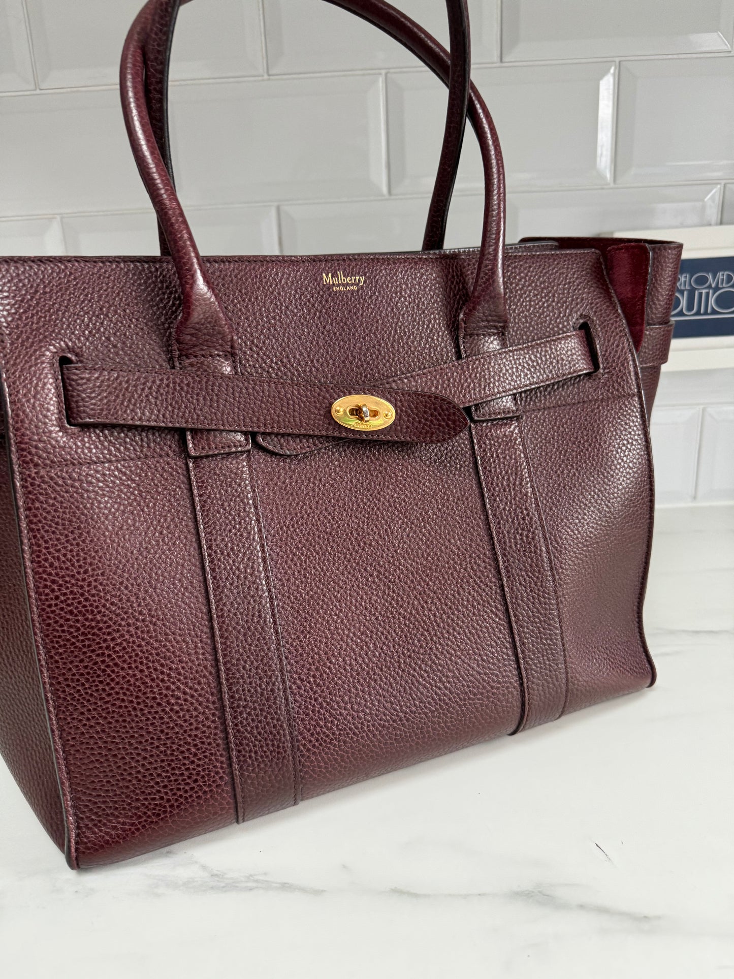 Mulberry Large Zipped Bayswater - Oxblood